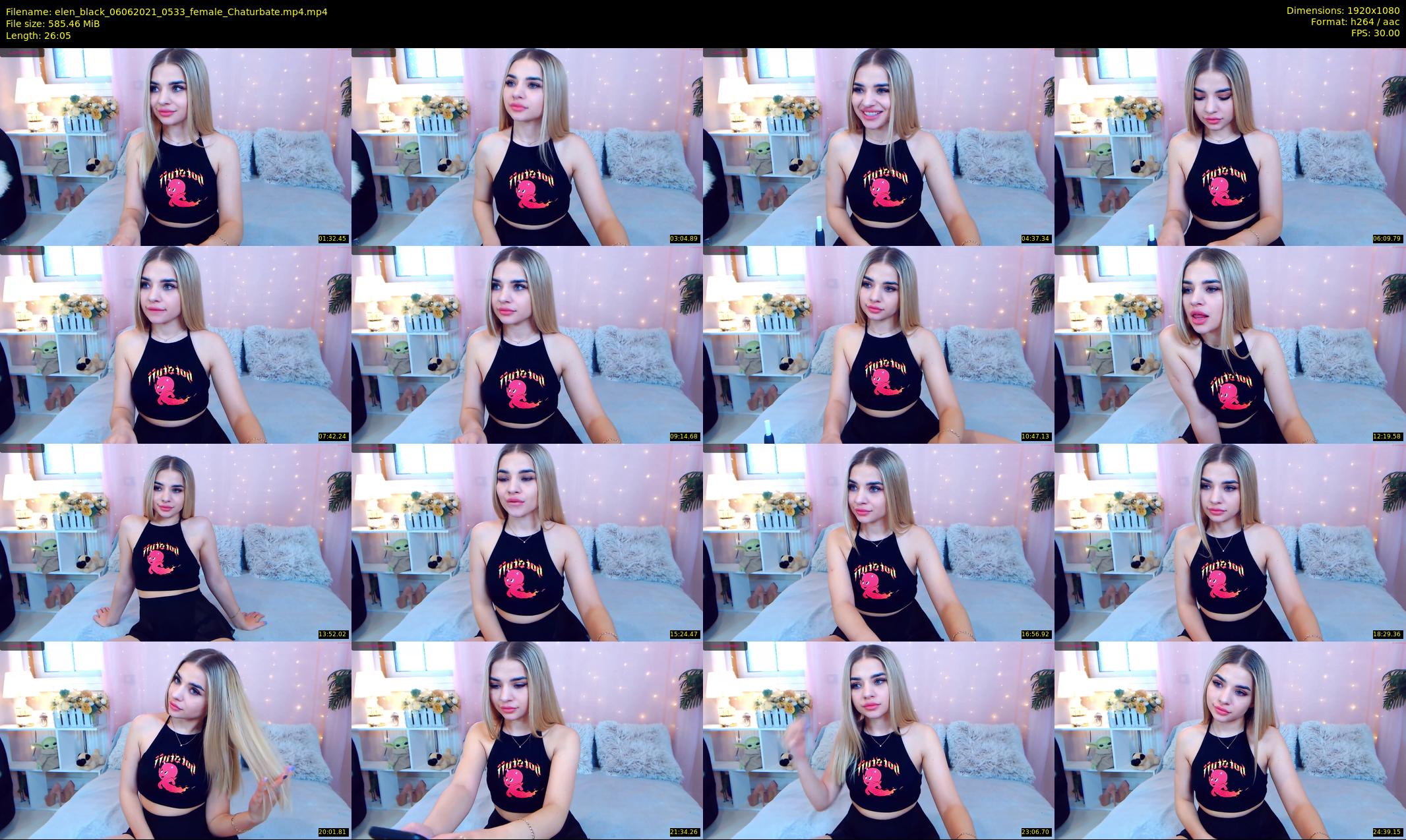 elen_black — 27 minute Chaturbate female cam show recording, 1080p, Jun 6, 2021