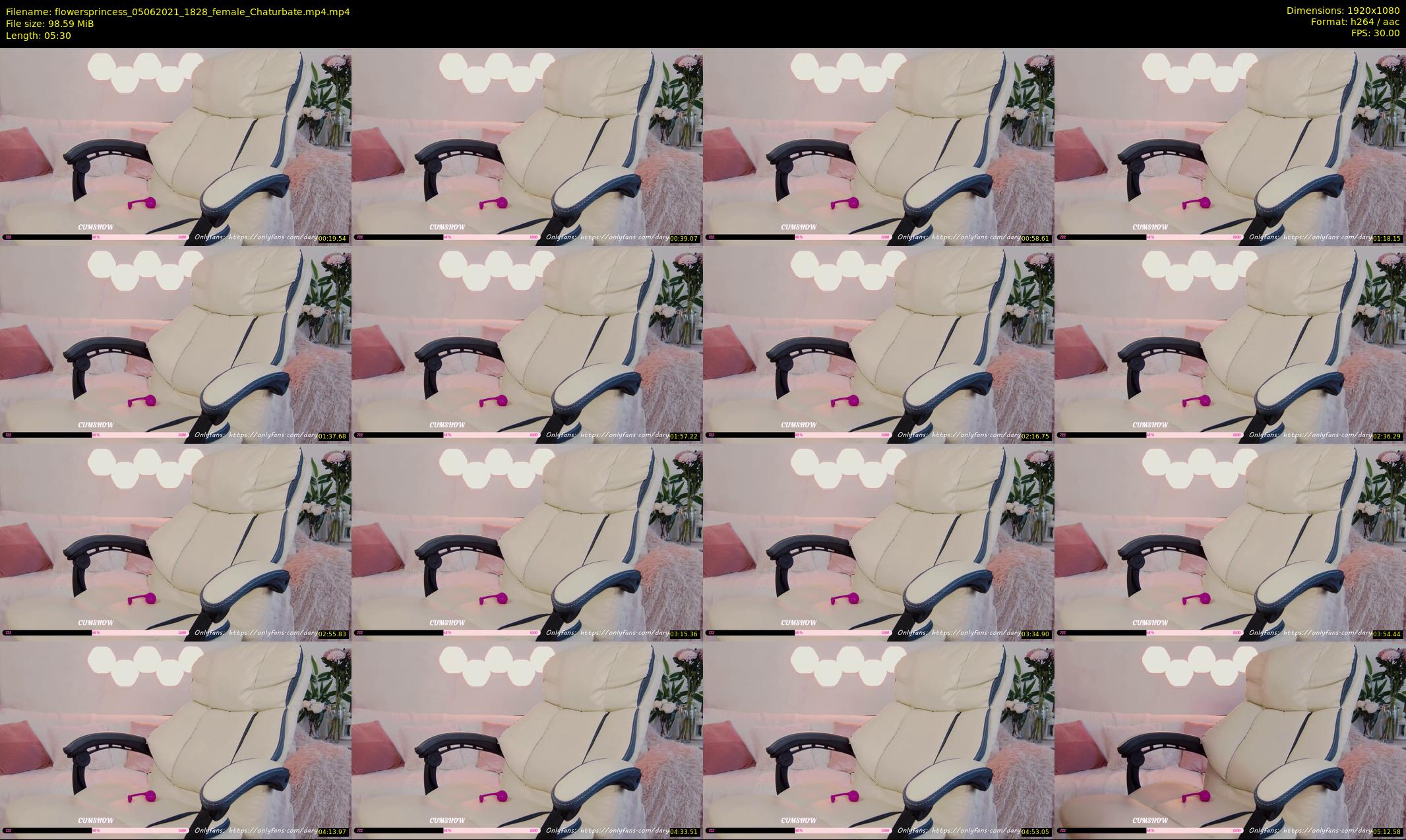 flowersprincess — 6 minute Chaturbate female cam show recording, 1080p, Jun 5, 2021