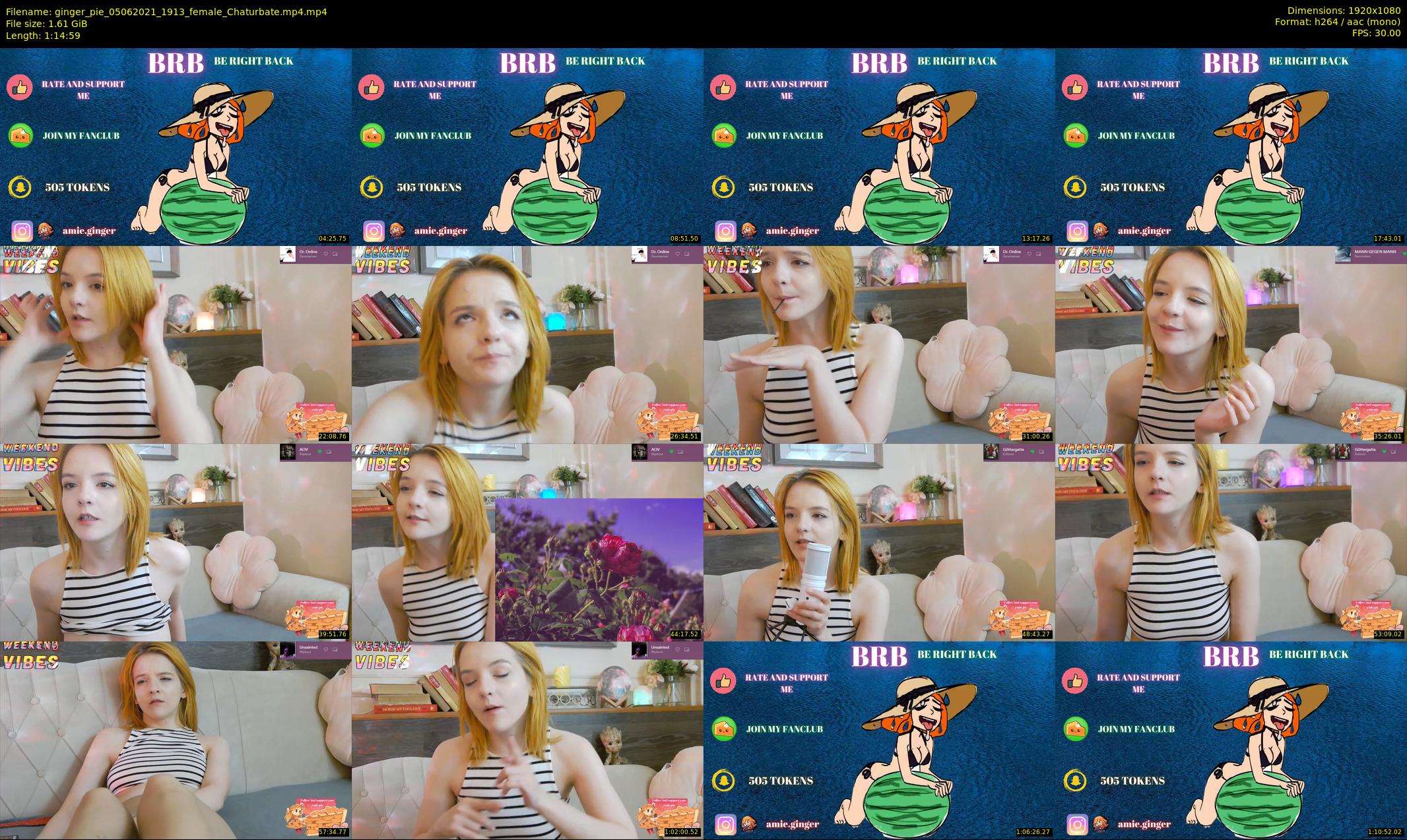 ginger_pie — 75 minute Chaturbate female cam show recording, 1080p, Jun 5, 2021