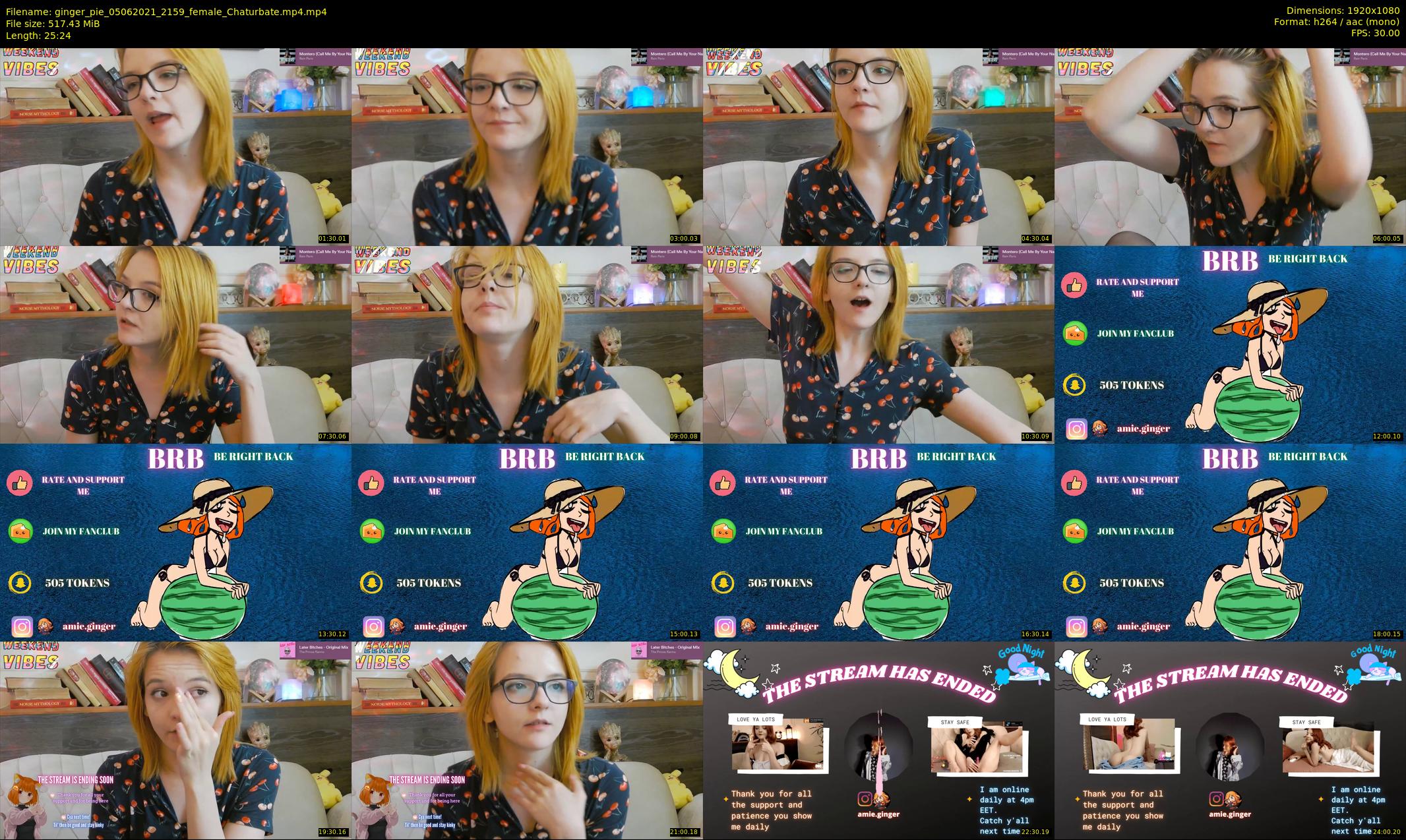 ginger_pie — 26 minute Chaturbate female cam show recording, 1080p, Jun 5, 2021