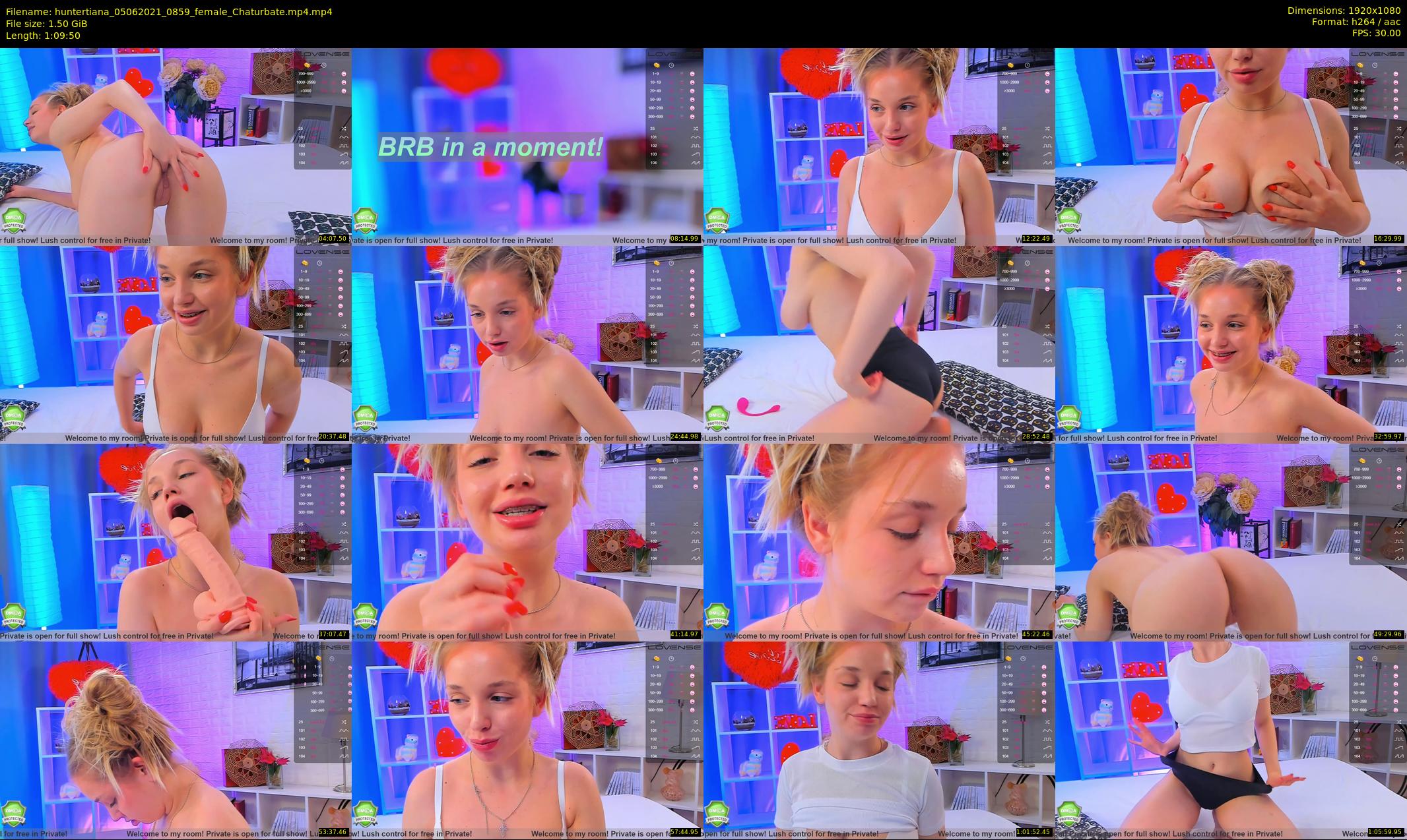 huntertiana — 70 minute Chaturbate female cam show recording, 1080p, Jun 5, 2021