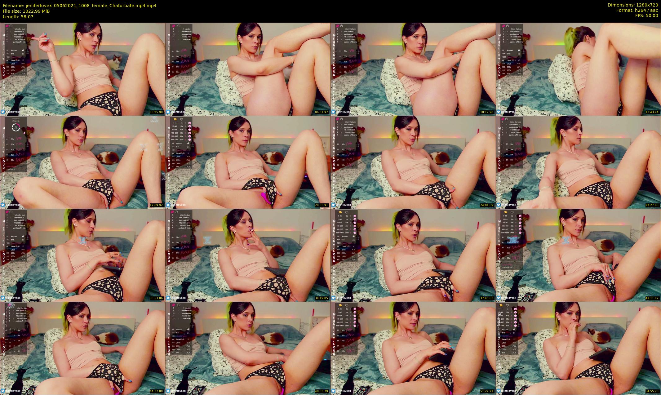 jeniferlovex — 59 minute Chaturbate female cam show recording, 720p, Jun 5, 2021