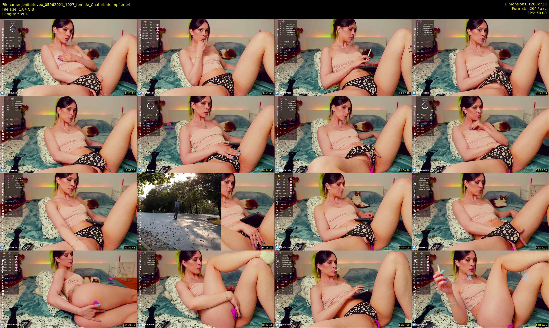 jeniferlovex — 59 minute Chaturbate female cam show recording, 720p, Jun 5, 2021