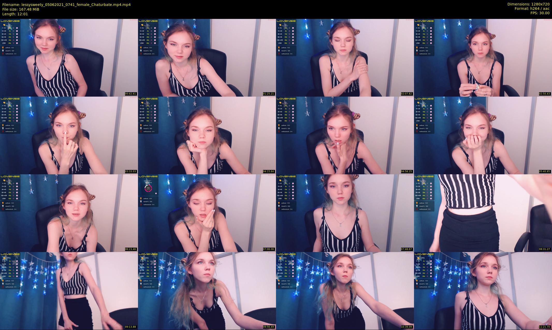 lessysweety — 13 minute Chaturbate female cam show recording, 720p, Jun 5, 2021