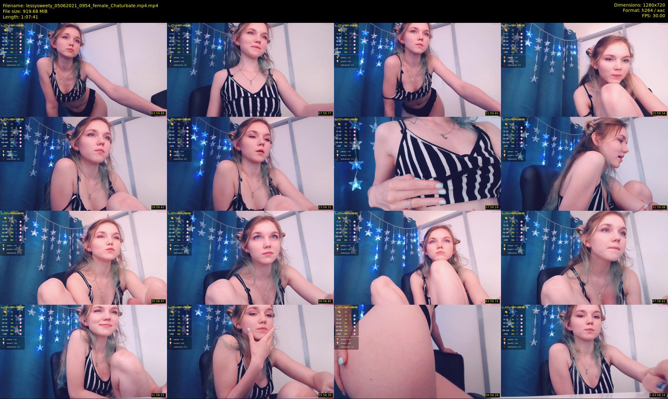 lessysweety — 68 minute Chaturbate female cam show recording, 720p, Jun 5, 2021