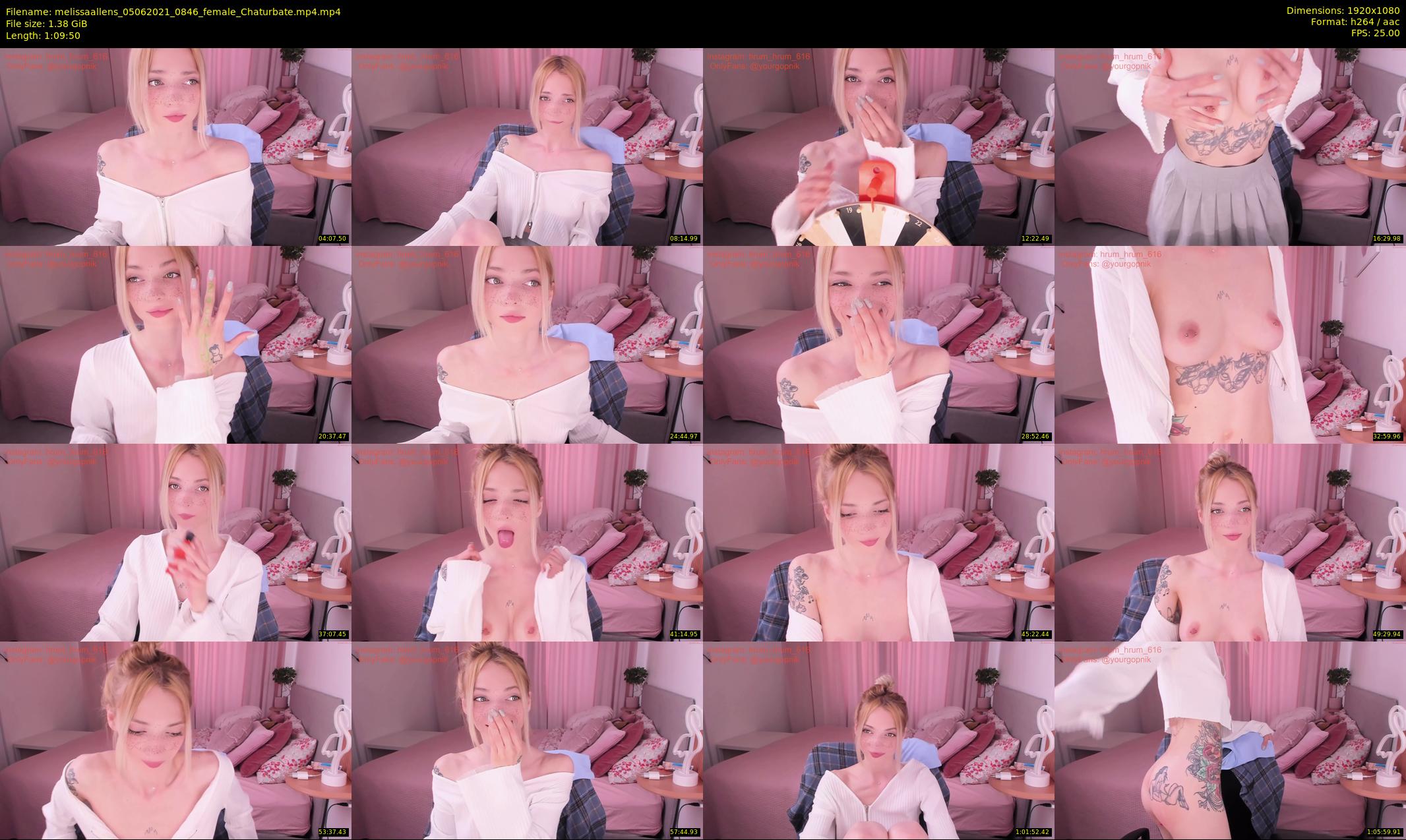 melissaallens — 70 minute Chaturbate female cam show recording, 1080p, Jun 5, 2021