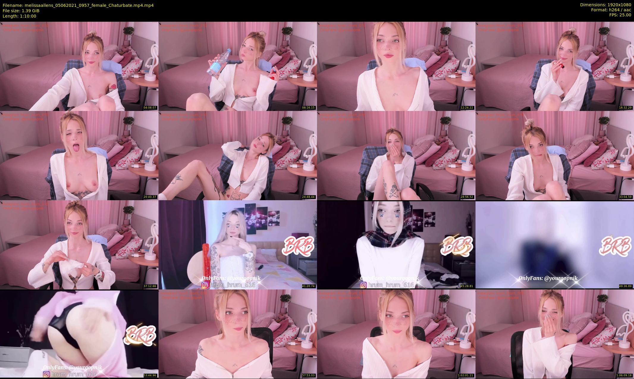 melissaallens — 70 minute Chaturbate female cam show recording, 1080p, Jun 5, 2021