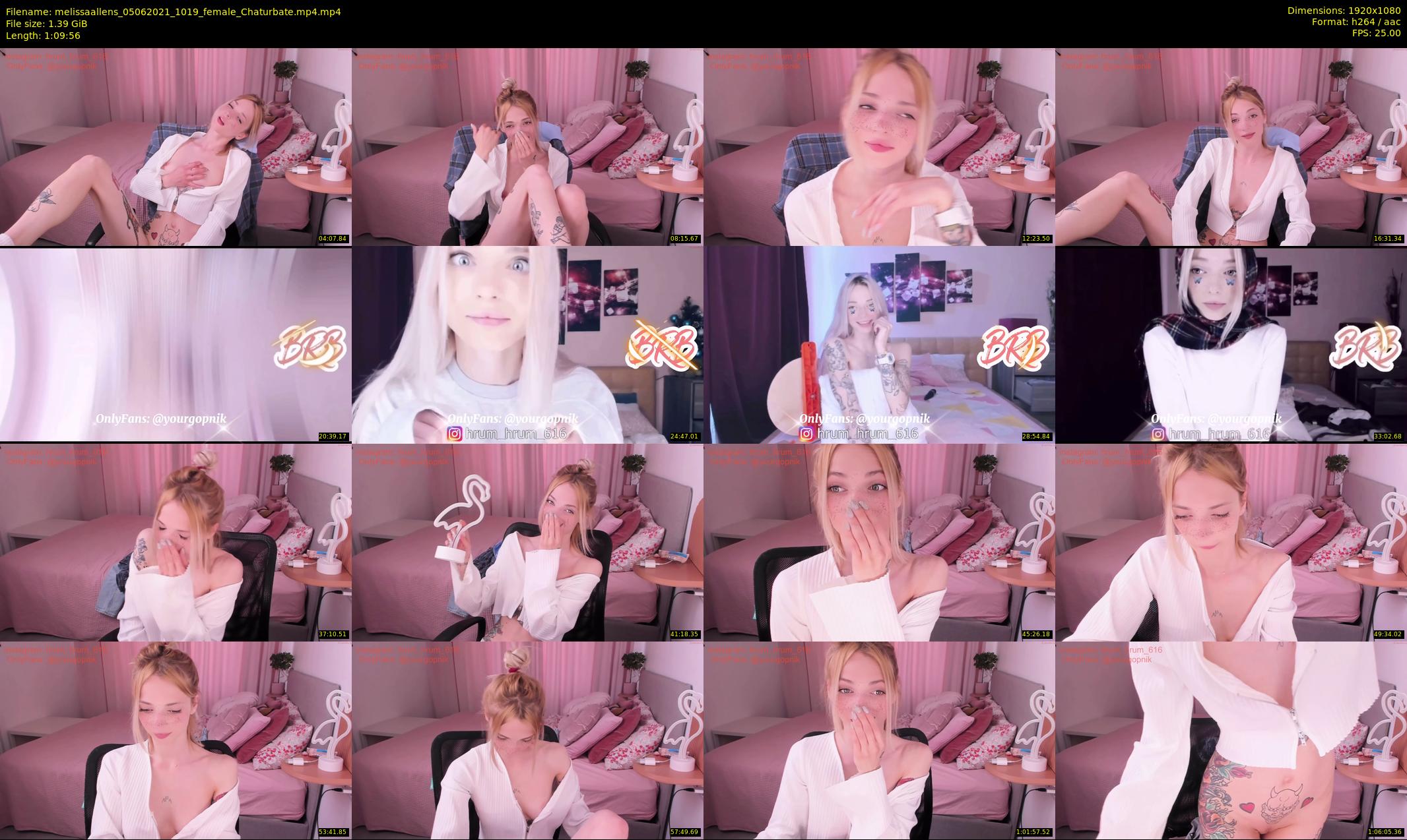 melissaallens — 70 minute Chaturbate female cam show recording, 1080p, Jun 5, 2021