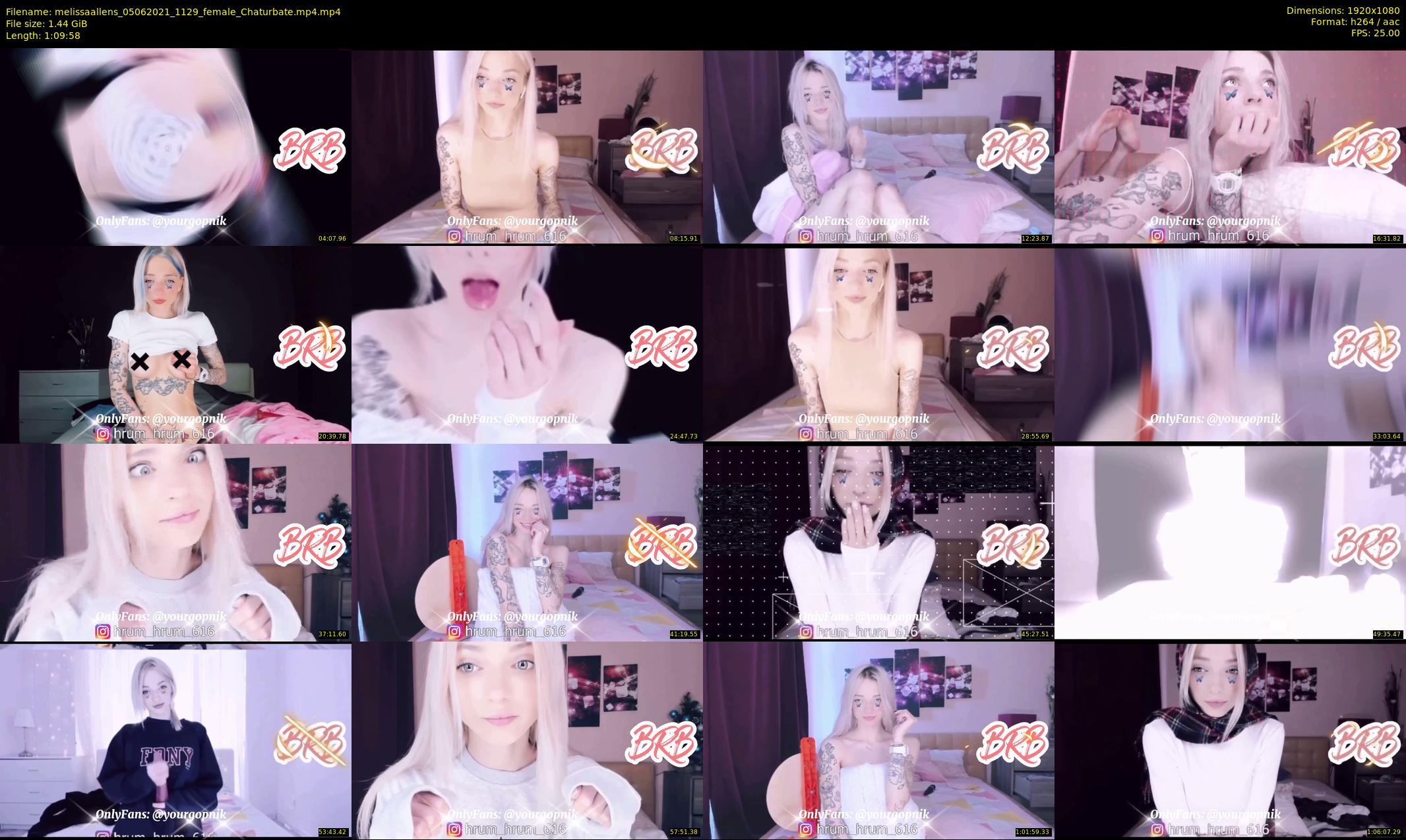 melissaallens — 70 minute Chaturbate female cam show recording, 1080p, Jun 5, 2021