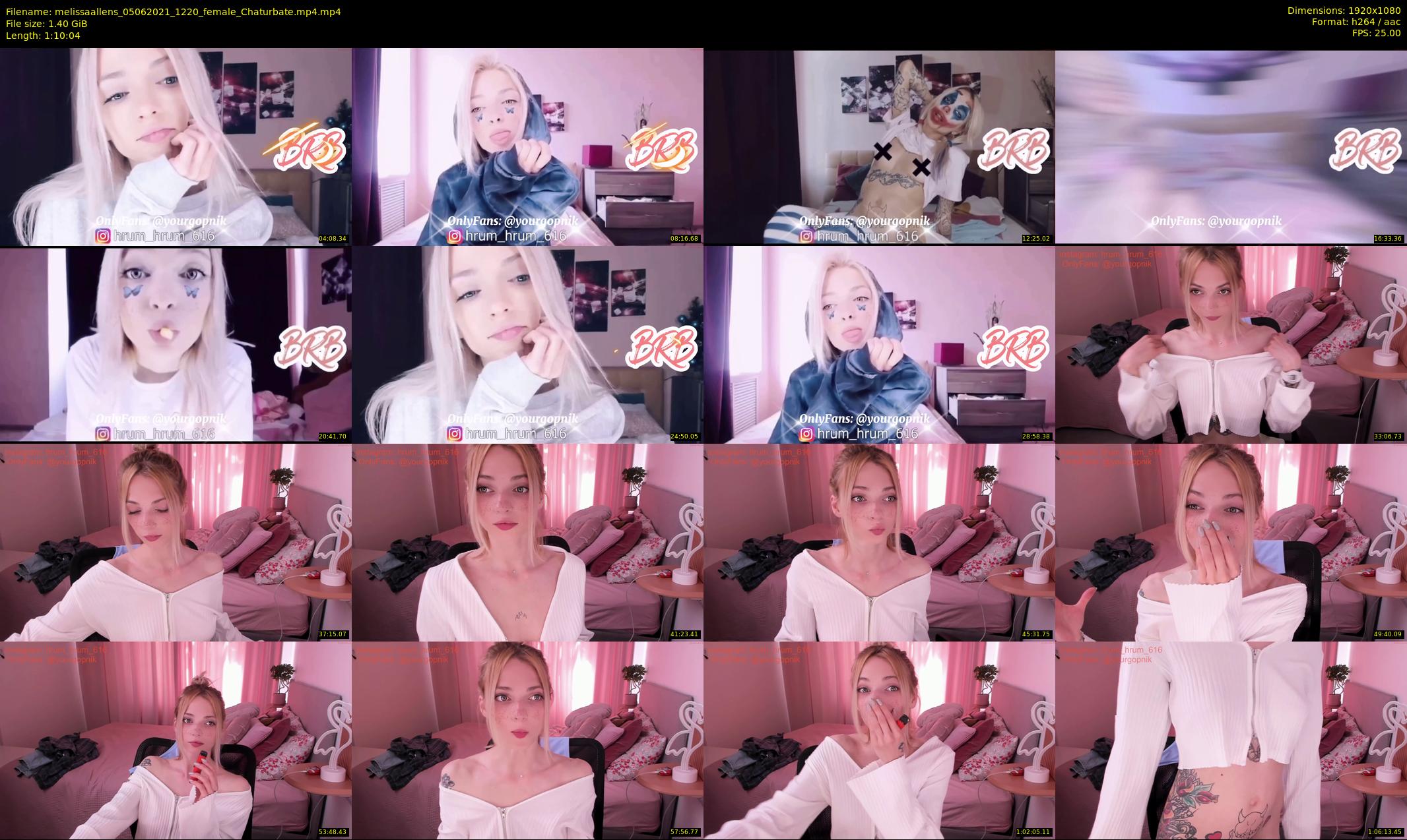 melissaallens — 71 minute Chaturbate female cam show recording, 1080p, Jun 5, 2021