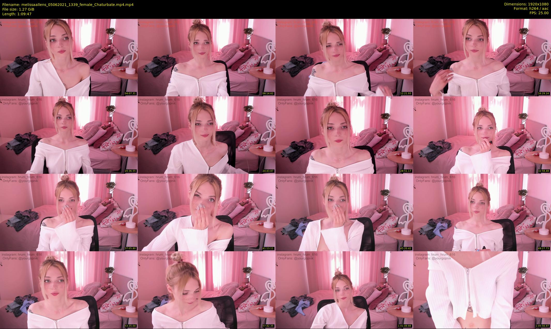 melissaallens — 70 minute Chaturbate female cam show recording, 1080p, Jun 5, 2021