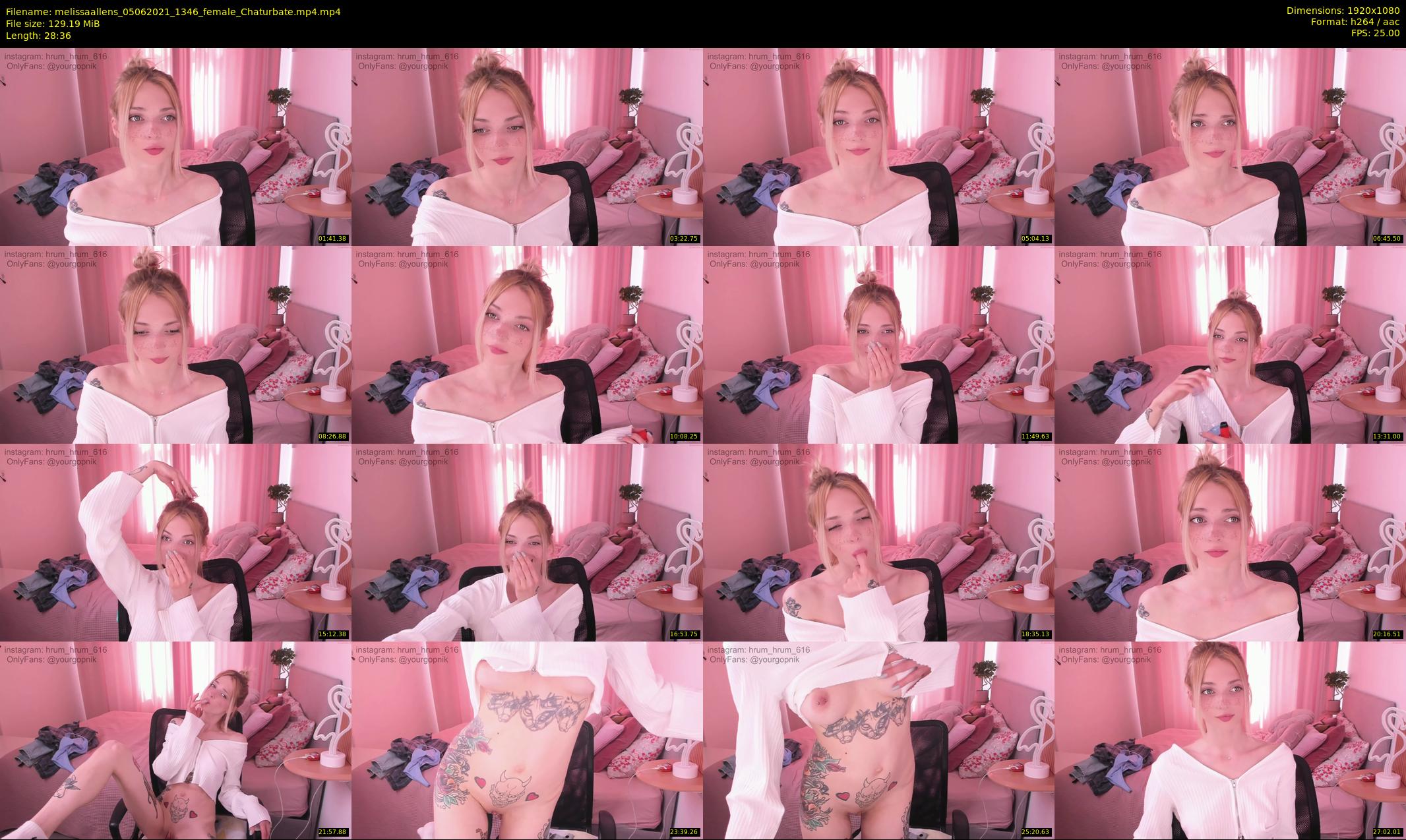 melissaallens — 29 minute Chaturbate female cam show recording, 1080p, Jun 5, 2021