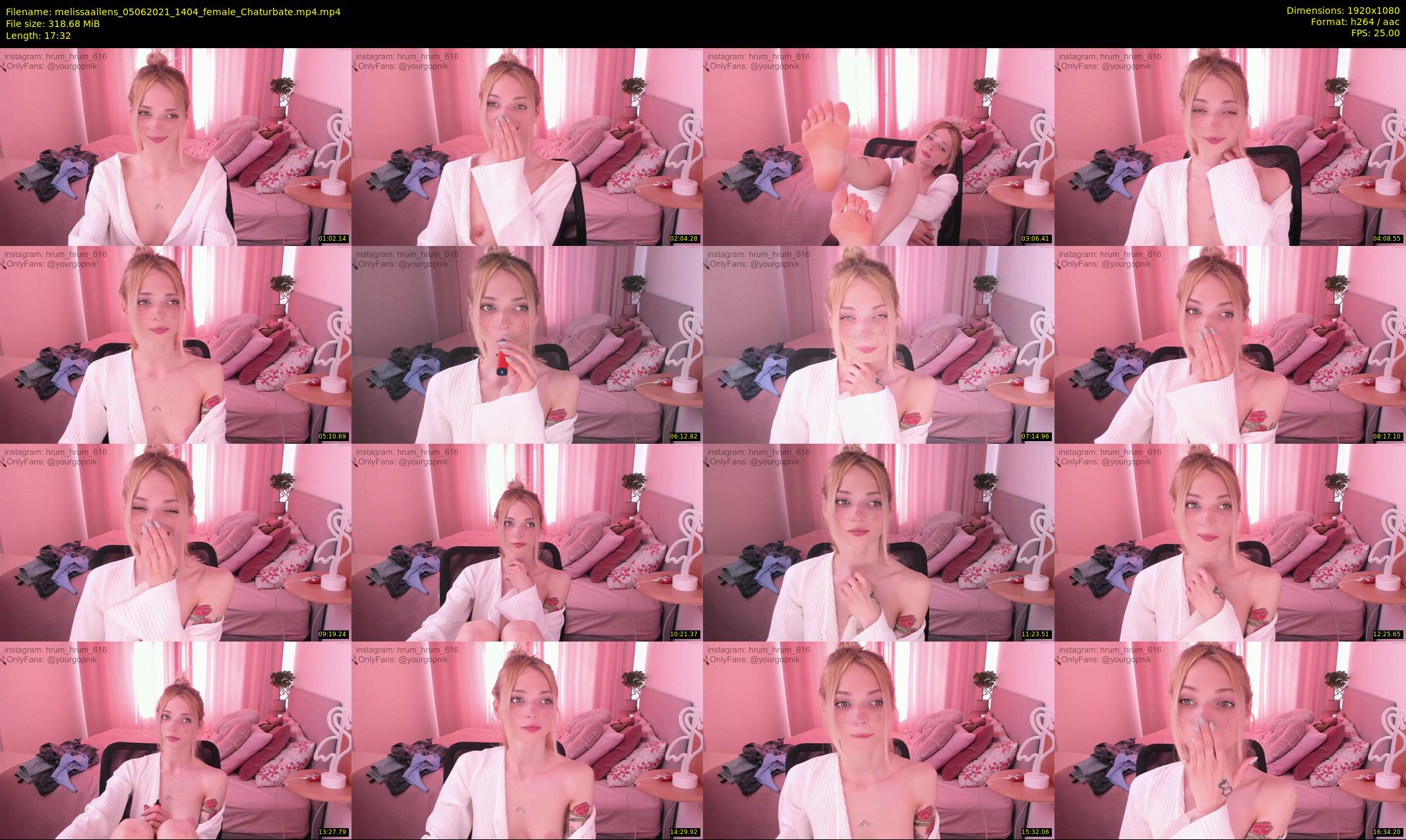 melissaallens — 18 minute Chaturbate female cam show recording, 1080p, Jun 5, 2021