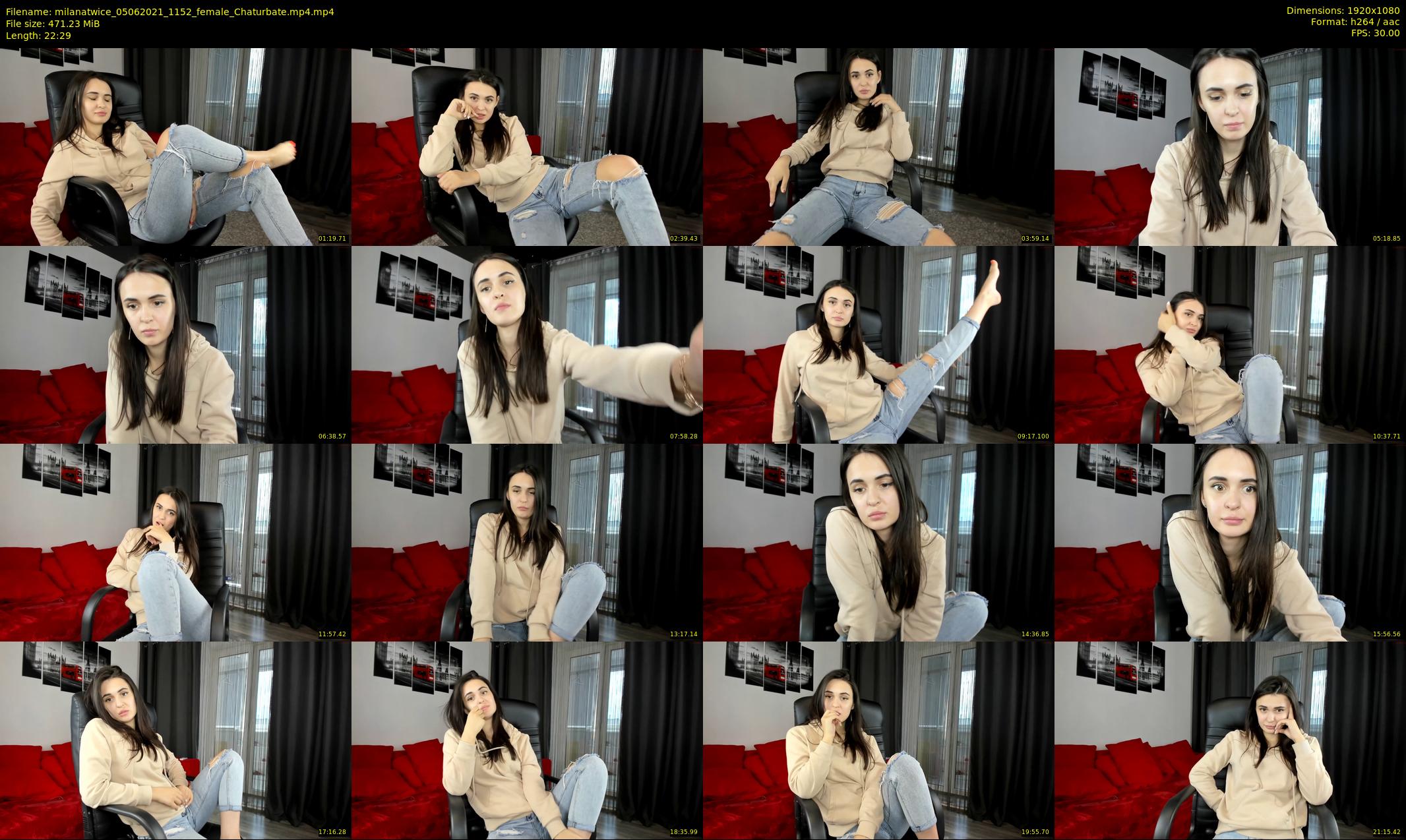 milanatwice — 23 minute Chaturbate female cam show recording, 1080p, Jun 5, 2021
