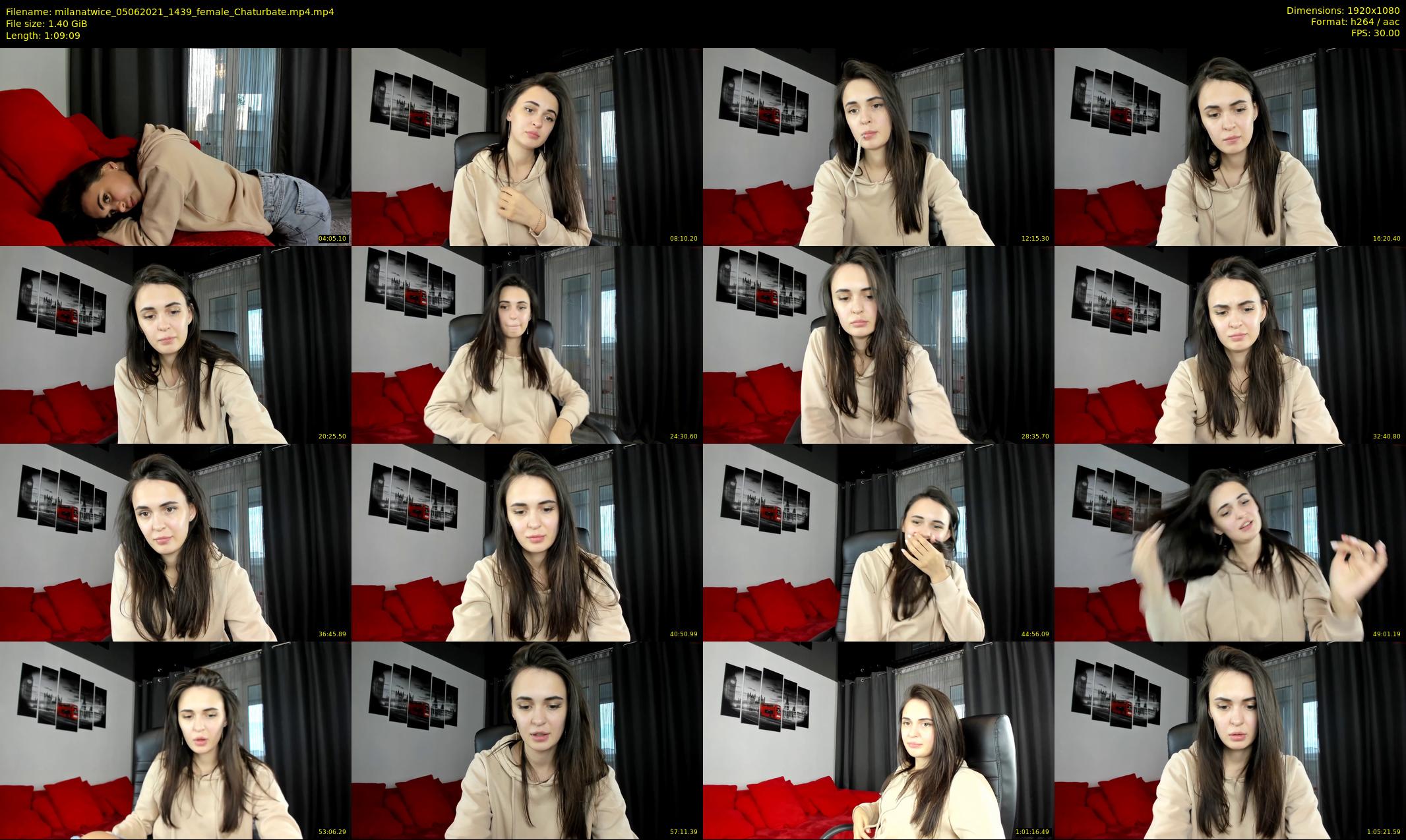 milanatwice — 70 minute Chaturbate female cam show recording, 1080p, Jun 5, 2021