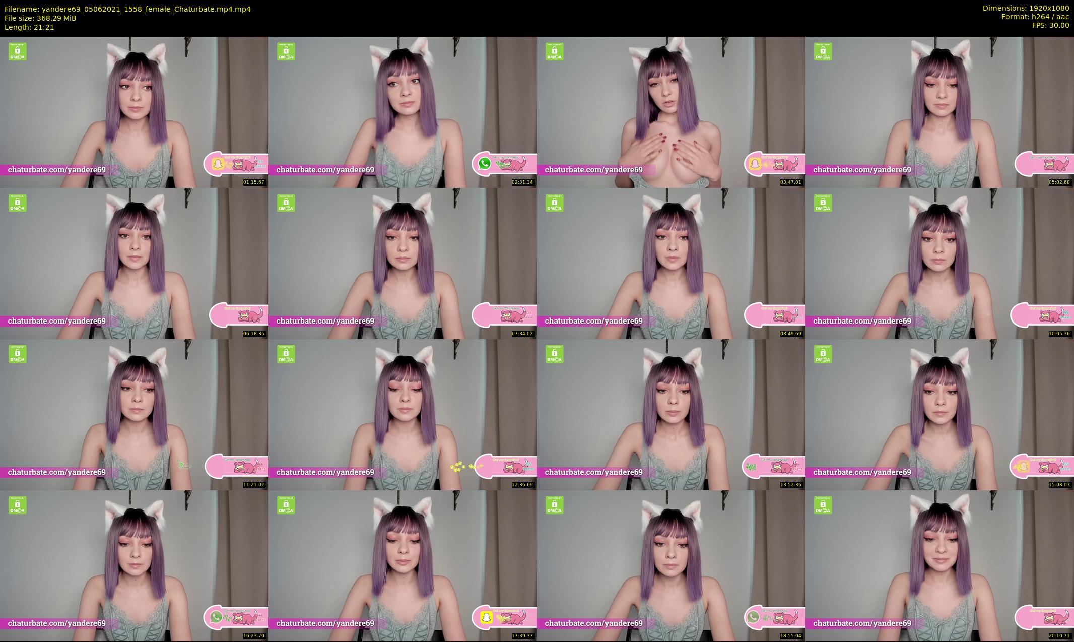 yandere69 — 22 minute Chaturbate female cam show recording, 1080p, Jun 5, 2021