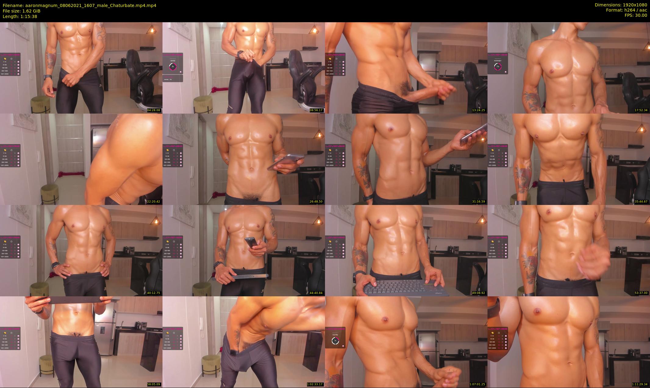 aaronmagnum — 76 minute Chaturbate male cam show recording, 1080p, Jun 8, 2021