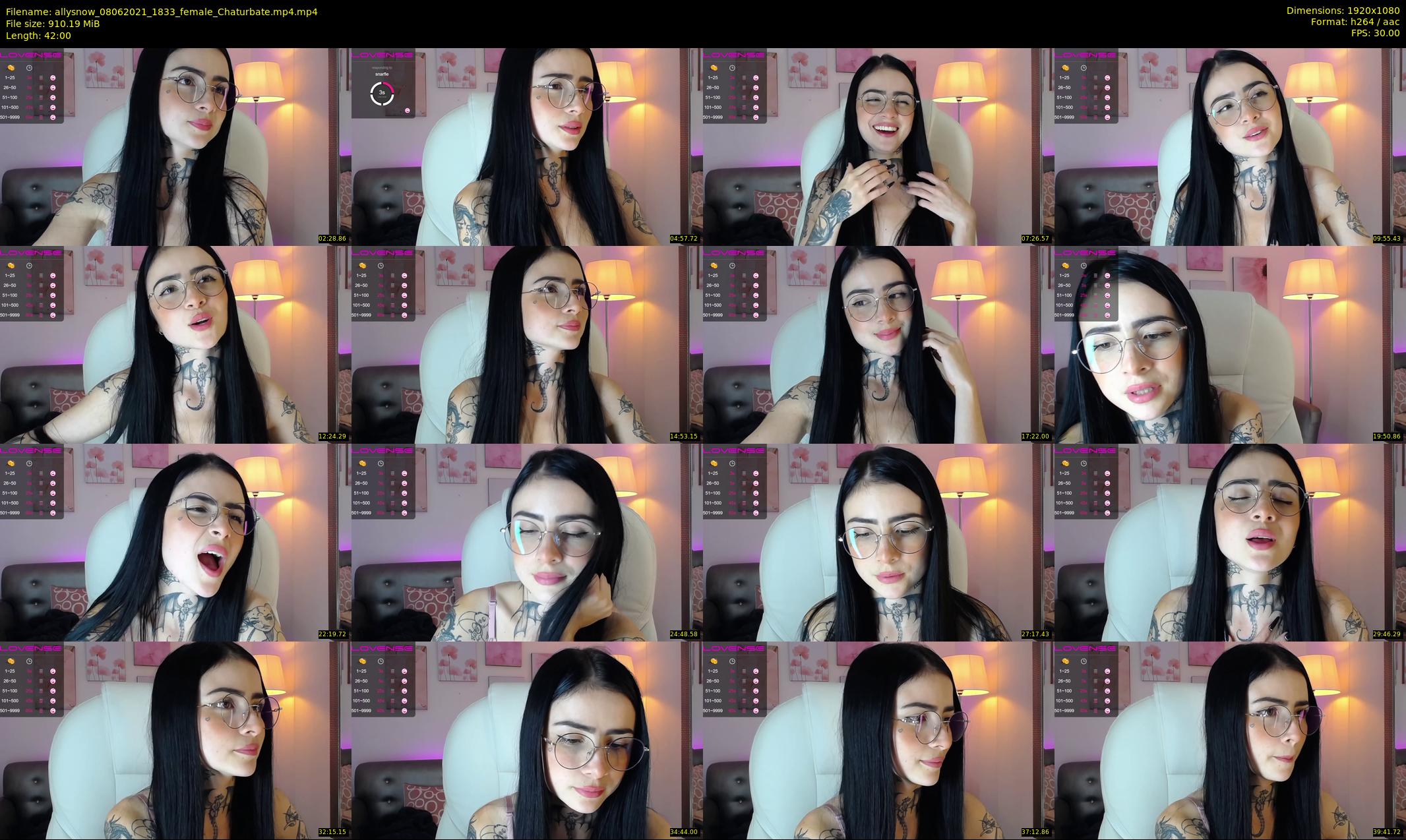 allysnow — 42 minute Chaturbate female cam show recording, 1080p, Jun 8, 2021
