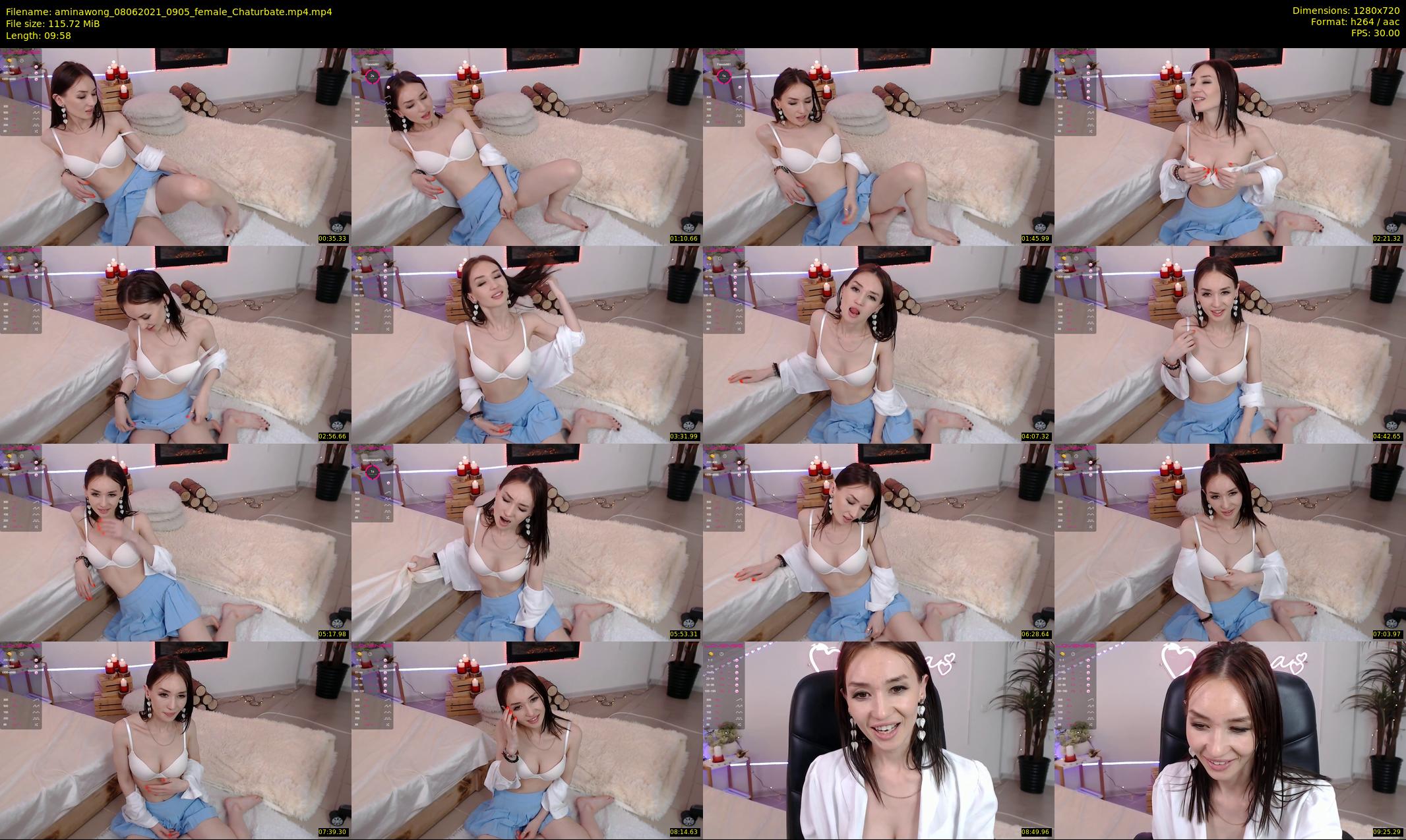aminawong — 10 minute Chaturbate female cam show recording, 720p, Jun 8, 2021