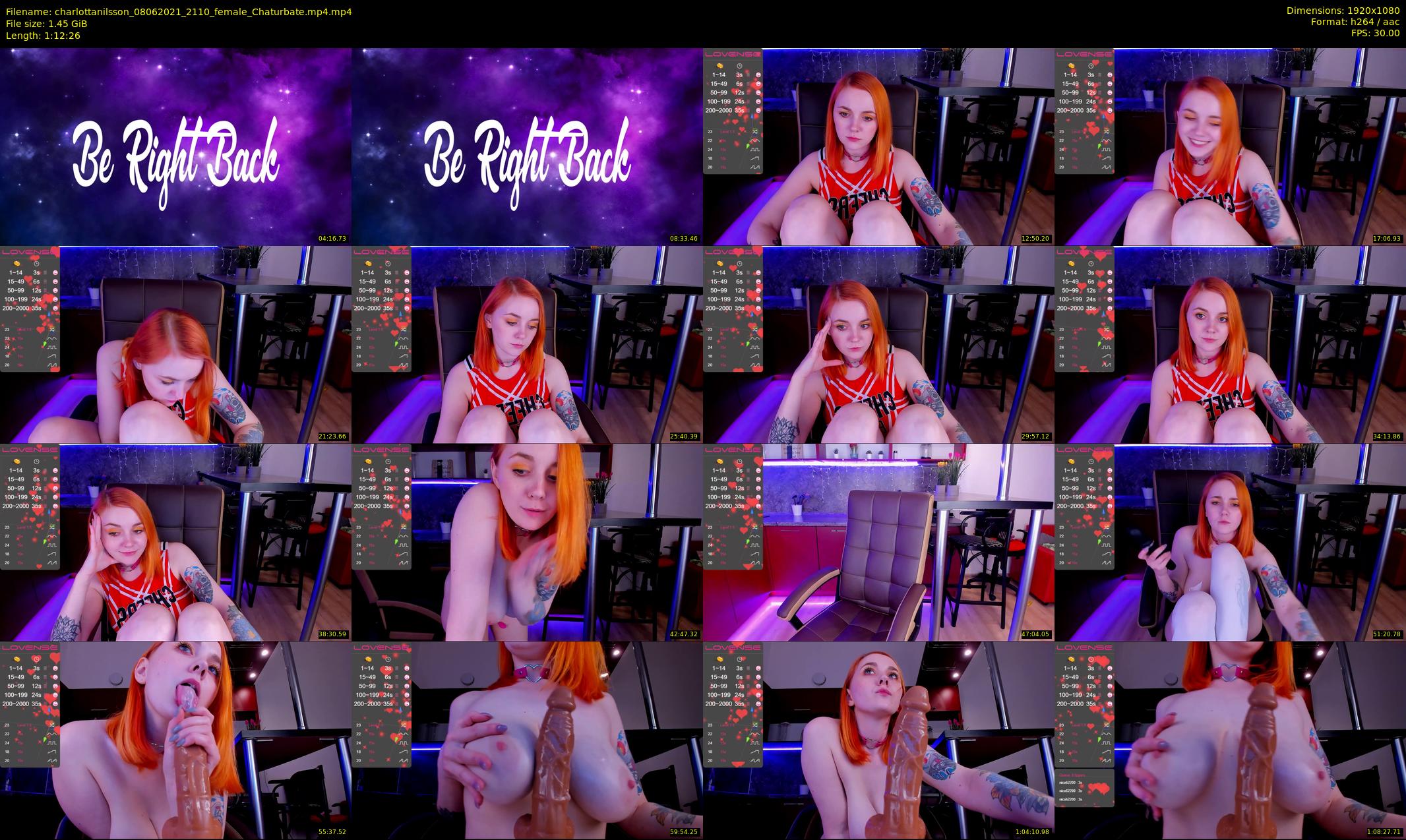 charlottanilsson — 73 minute Chaturbate female cam show recording, 1080p, Jun 8, 2021