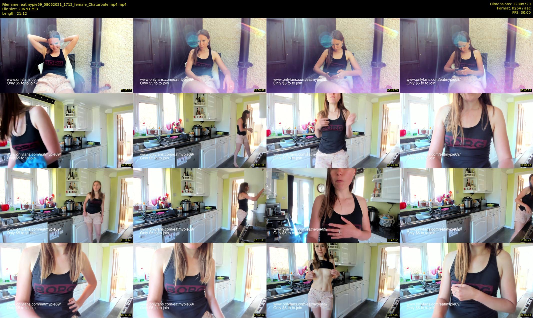 eatmypie69 — 22 minute Chaturbate female cam show recording, 720p, Jun 8, 2021