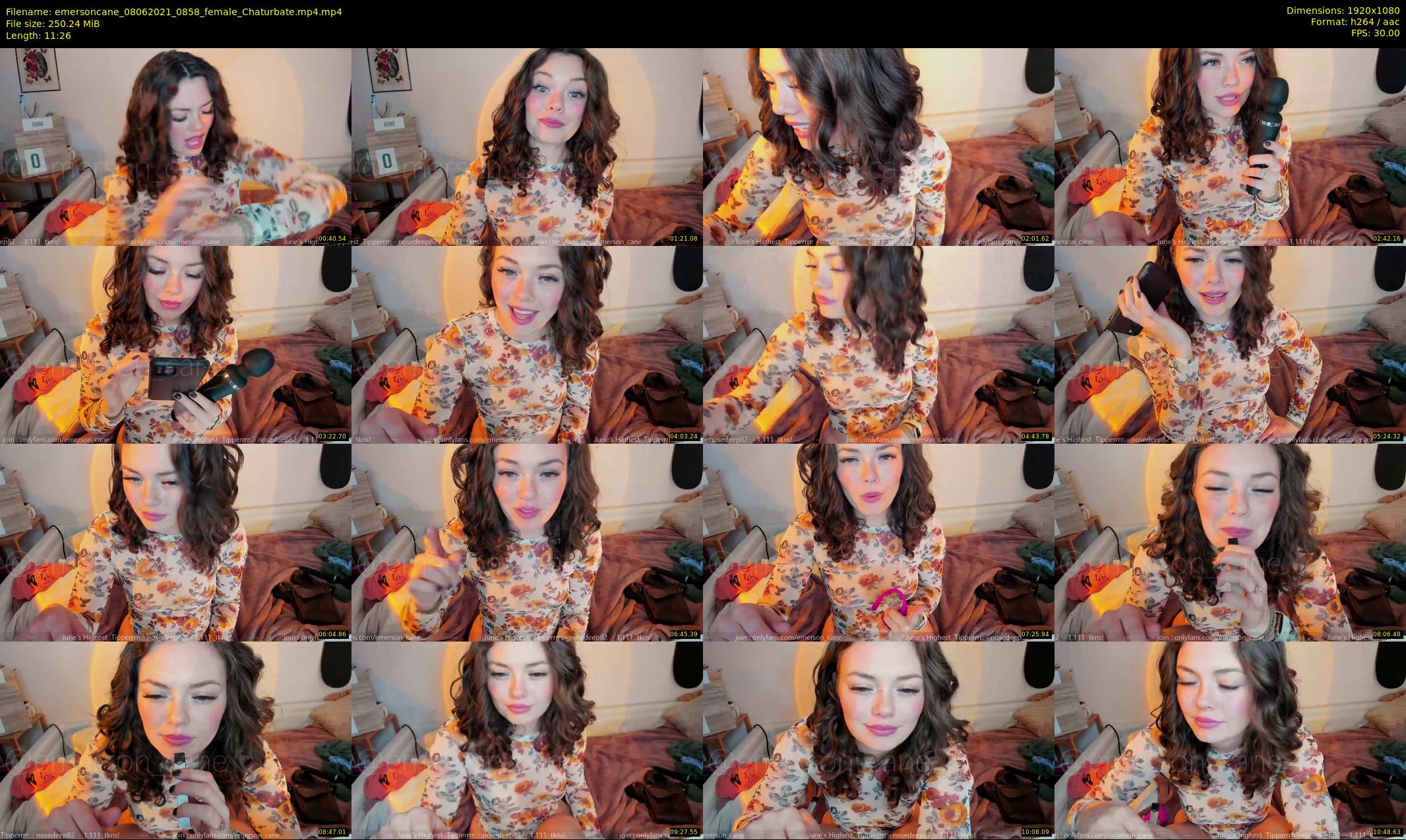 emersoncane — 12 minute Chaturbate female cam show recording, 1080p, Jun 8, 2021