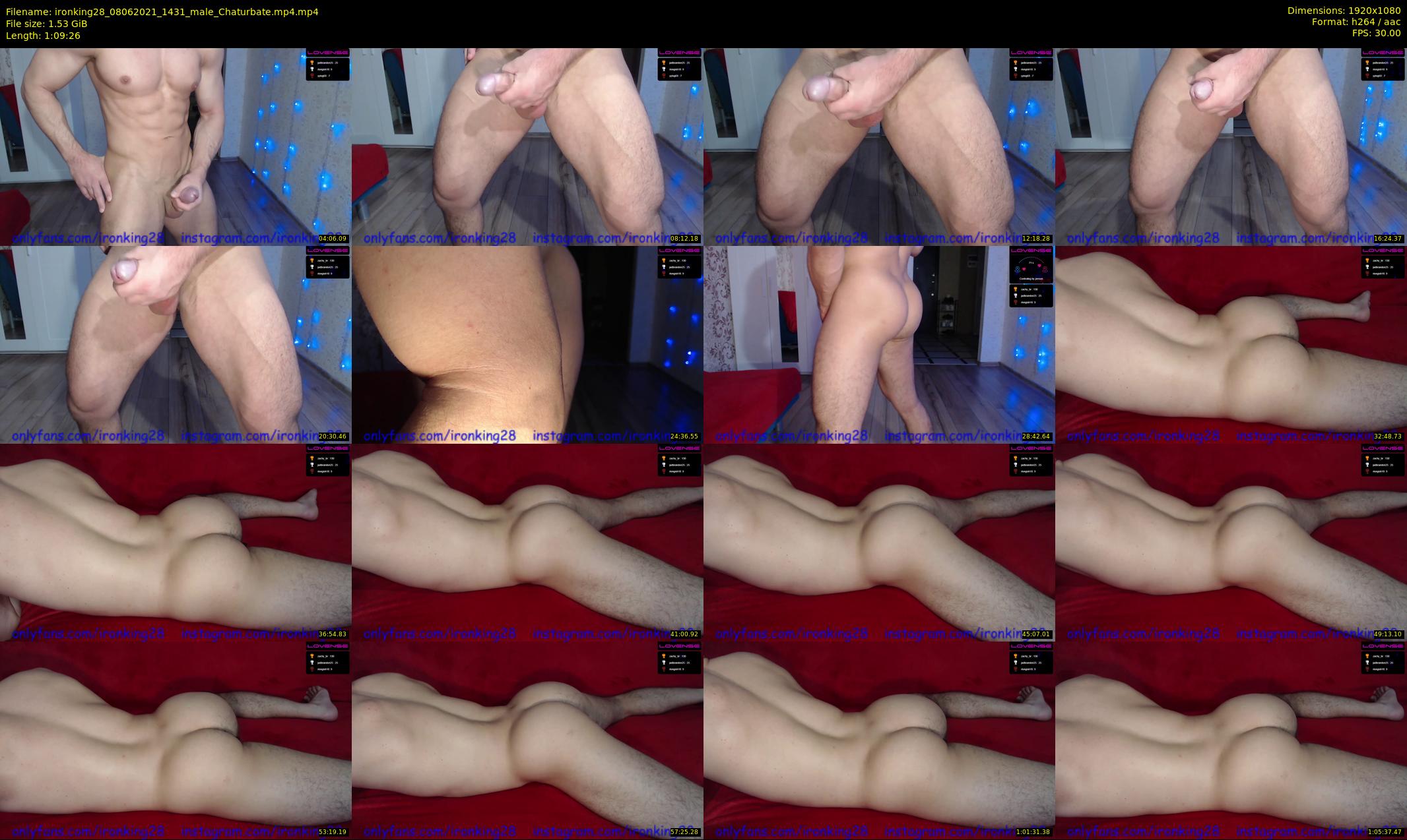 ironking28 — 70 minute Chaturbate male cam show recording, 1080p, Jun 8, 2021