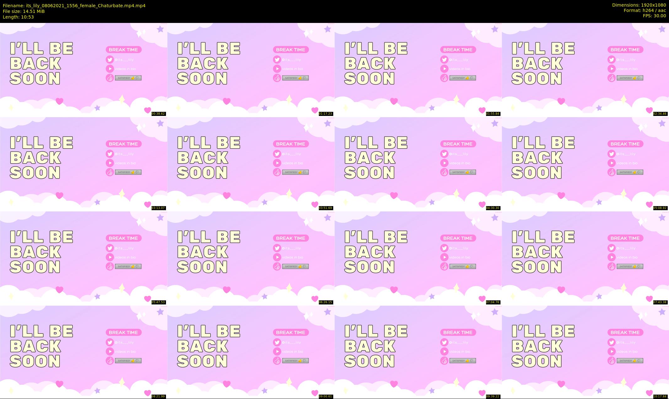 its_lily — 11 minute Chaturbate female cam show recording, 1080p, Jun 8, 2021
