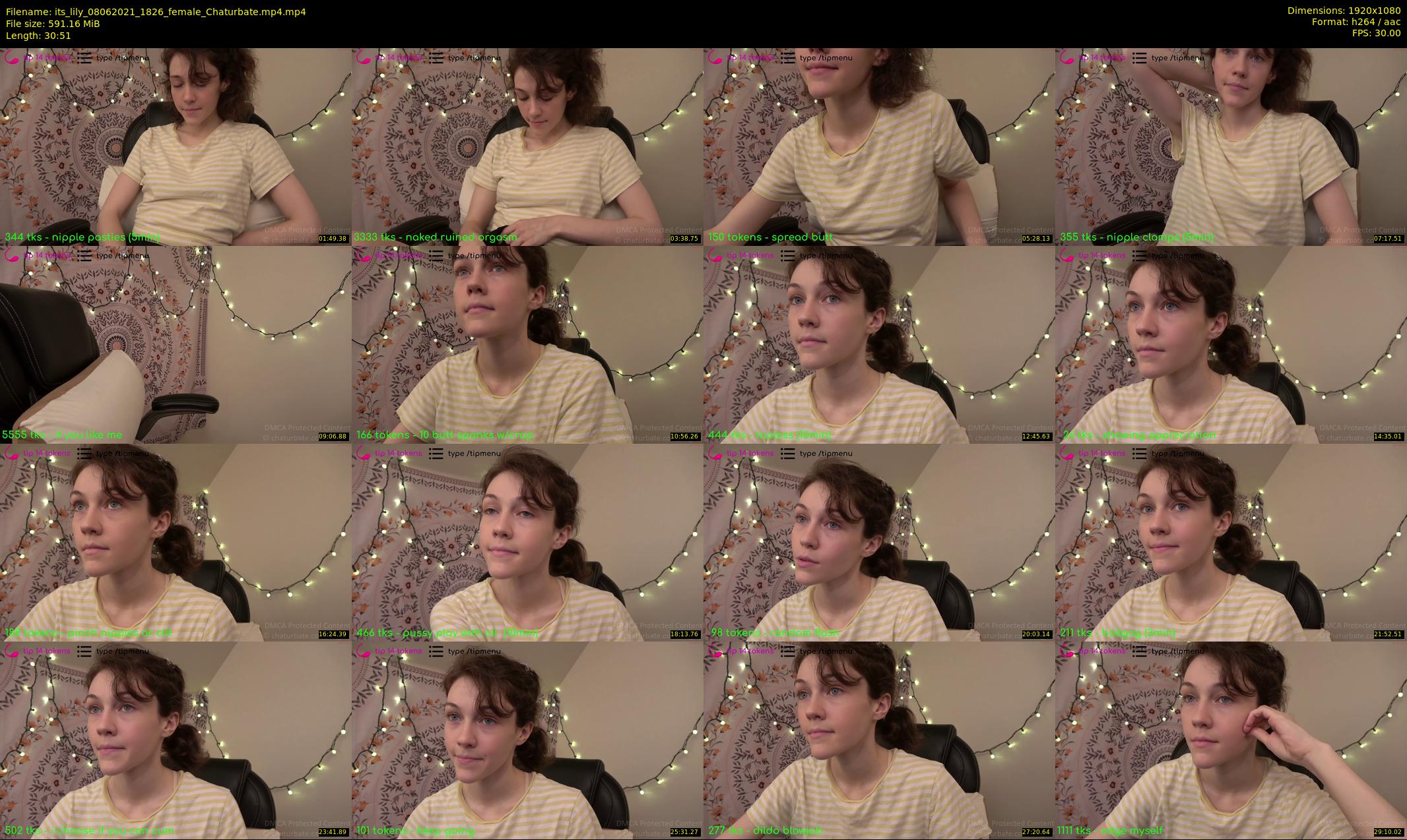 its_lily — 31 minute Chaturbate female cam show recording, 1080p, Jun 8, 2021