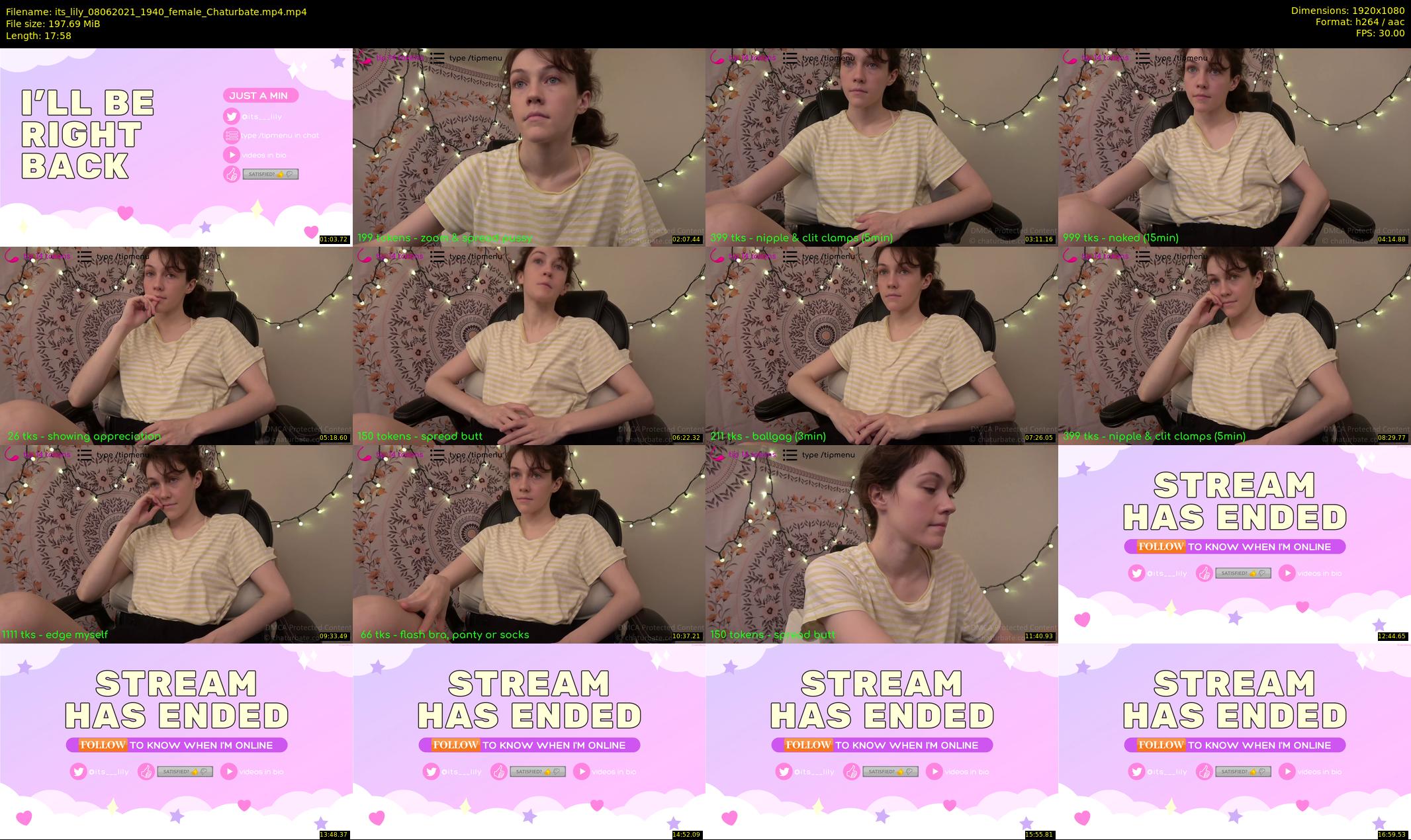 its_lily — 18 minute Chaturbate female cam show recording, 1080p, Jun 8, 2021
