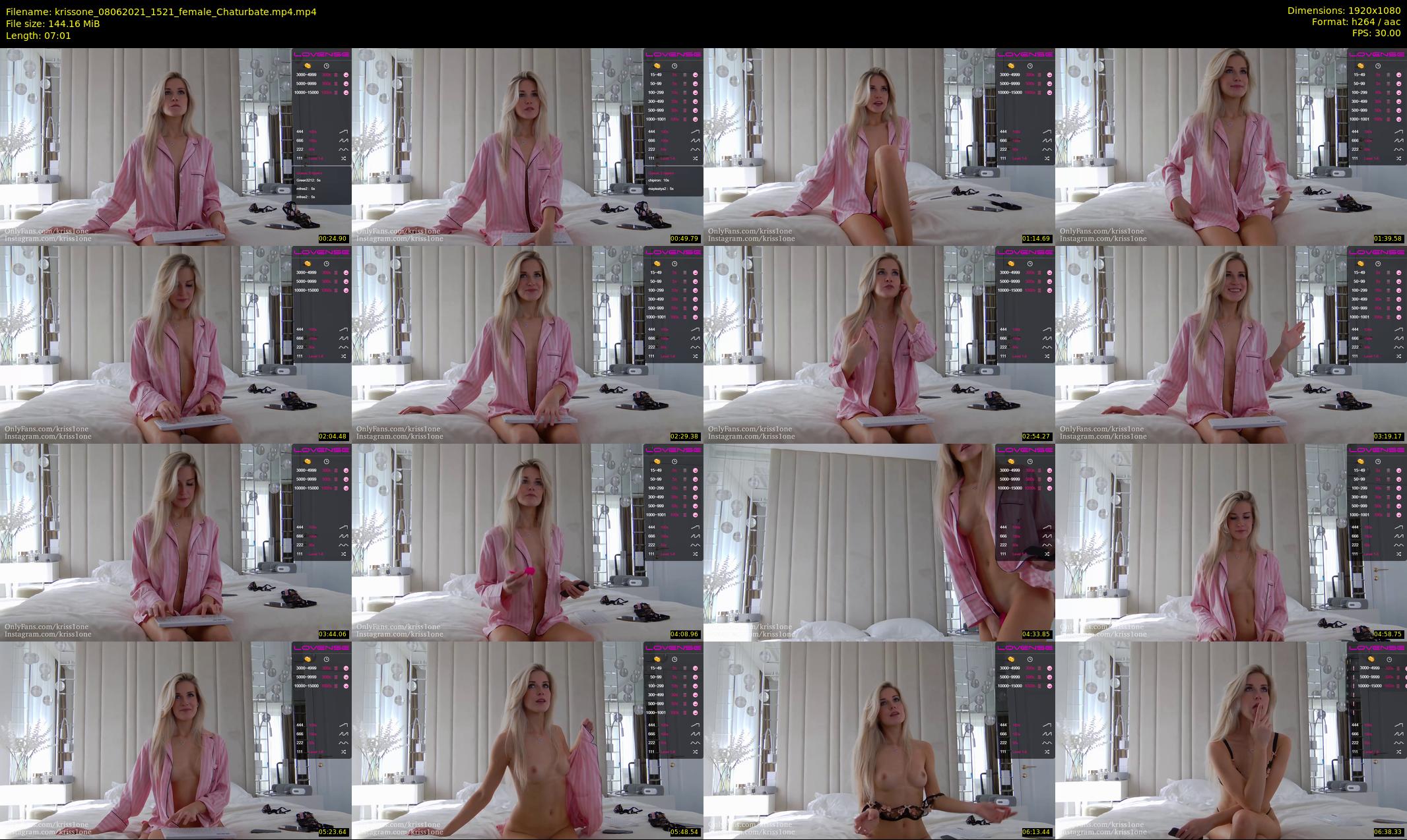 krissone — 8 minute Chaturbate female cam show recording, 1080p, Jun 8, 2021