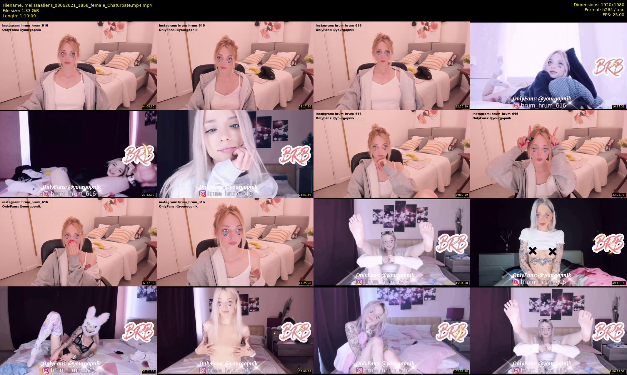 melissaallens — 71 minute Chaturbate female cam show recording, 1080p, Jun 8, 2021