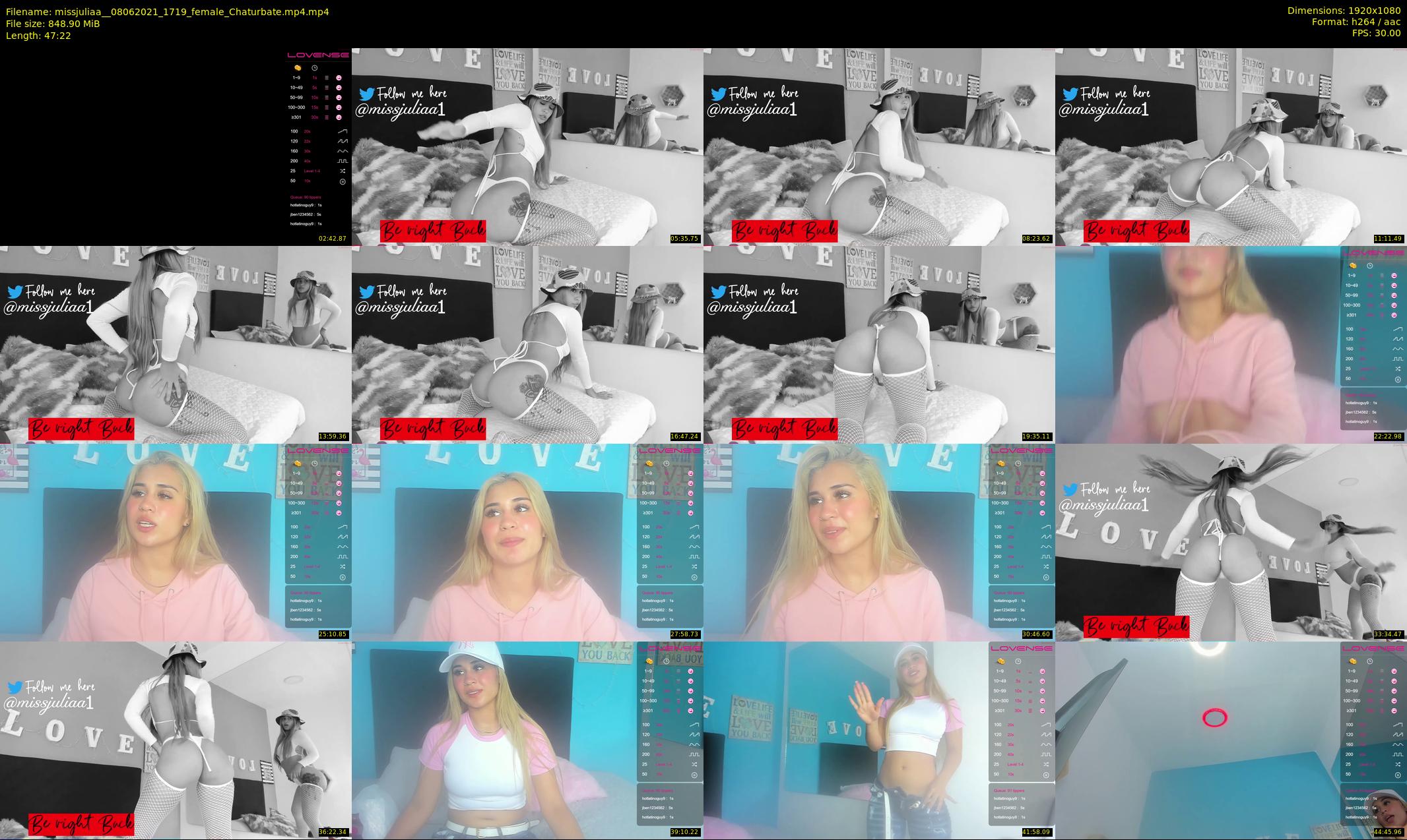 missjuliaa_ — 48 minute Chaturbate female cam show recording, 1080p, Jun 8, 2021
