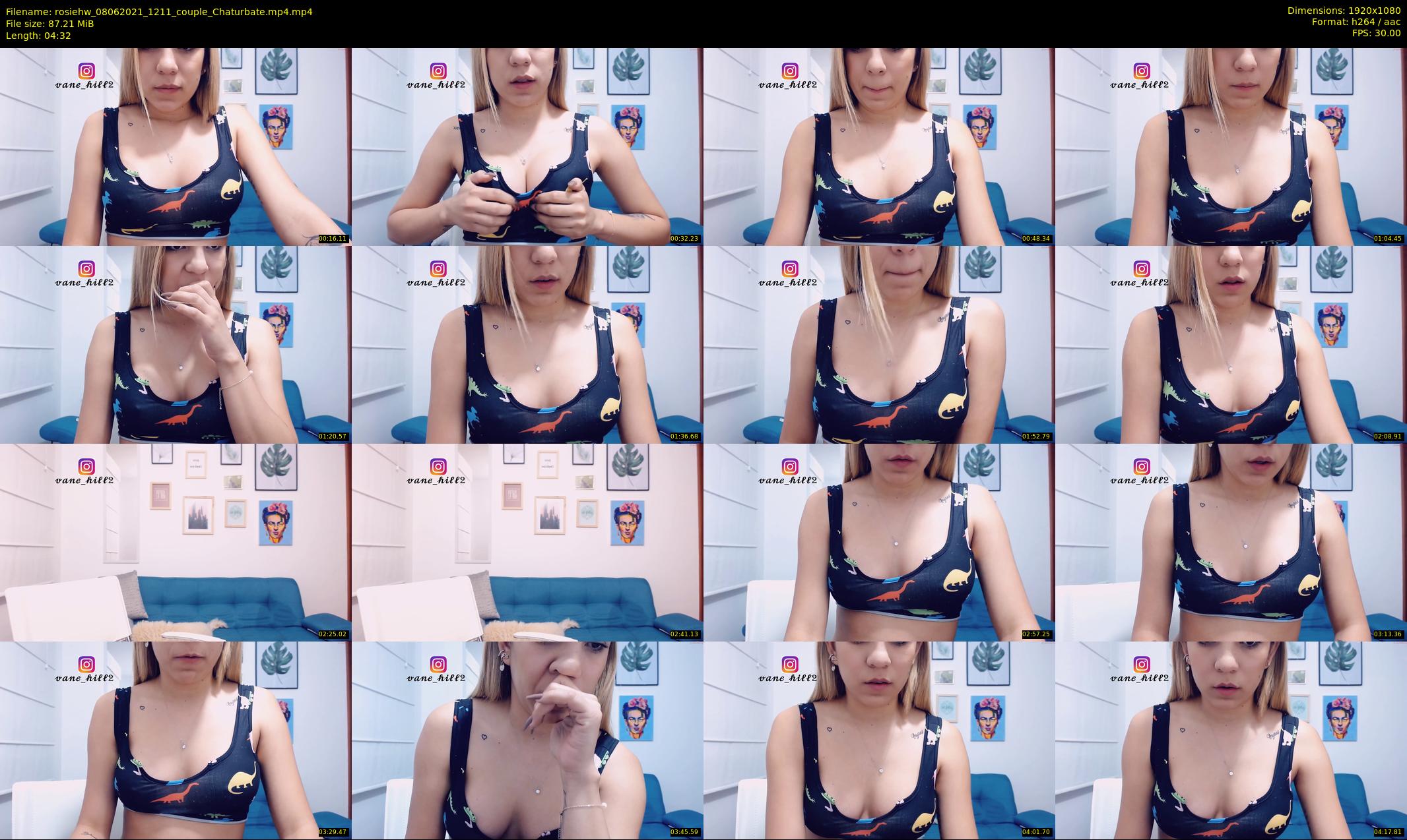 rosiehw — 5 minute Chaturbate couple cam show recording, 1080p, Jun 8, 2021