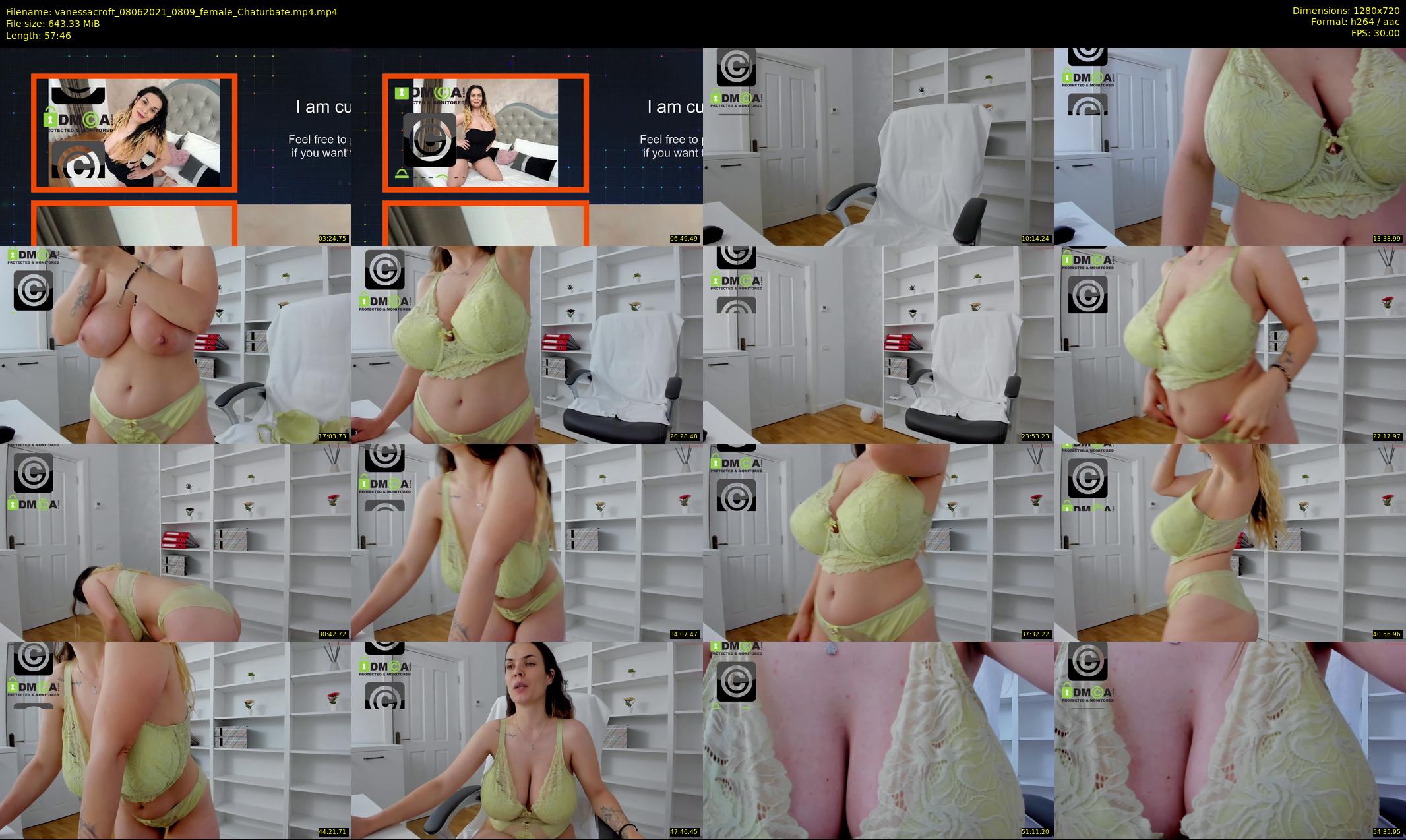 vanessacroft — 58 minute Chaturbate female cam show recording, 720p, Jun 8, 2021