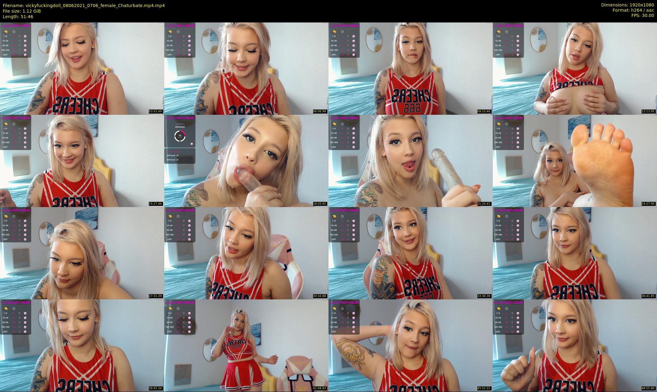 vickyfuckingdoll — 52 minute Chaturbate female cam show recording, 1080p, Jun 8, 2021