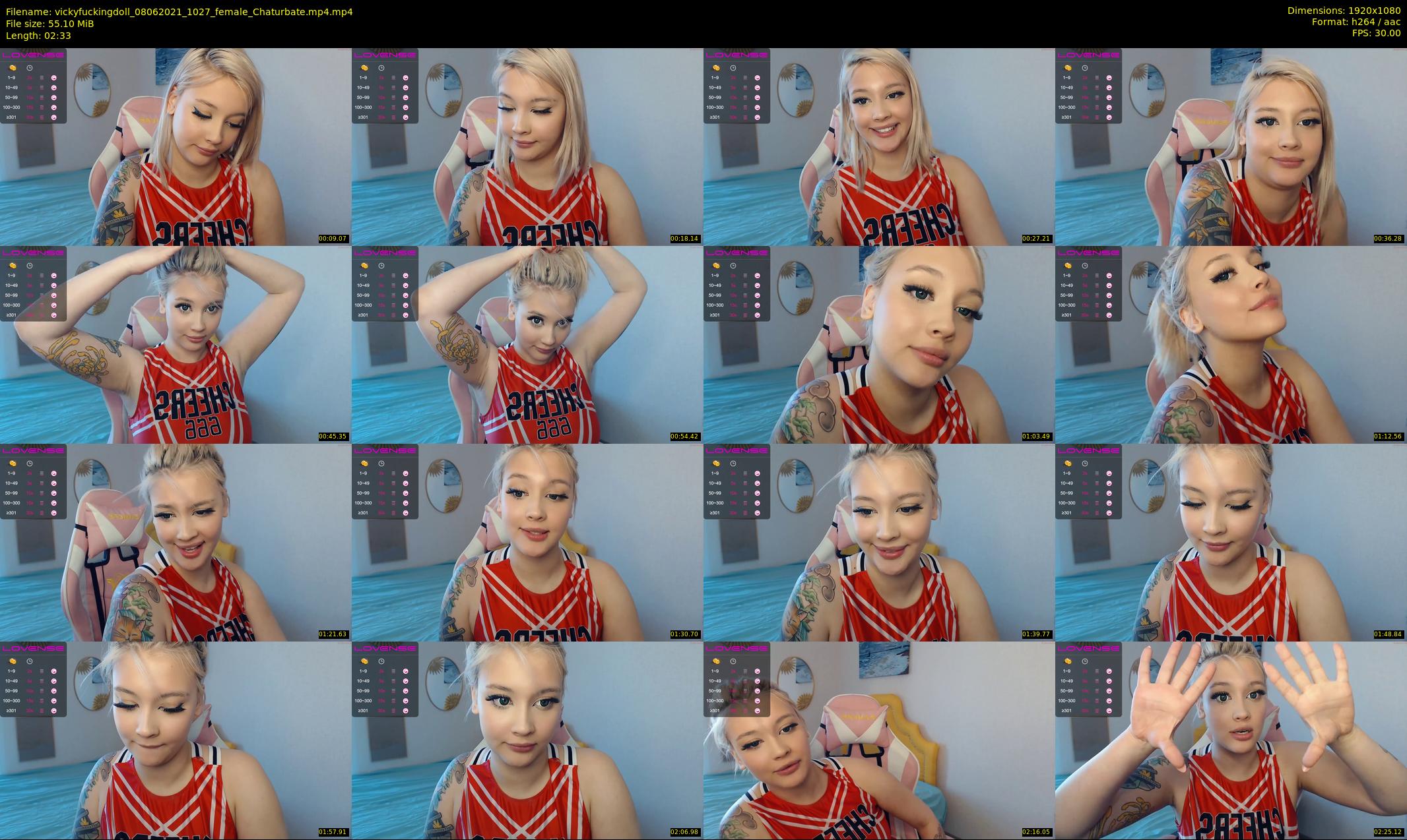 vickyfuckingdoll — 3 minute Chaturbate female cam show recording, 1080p, Jun 8, 2021