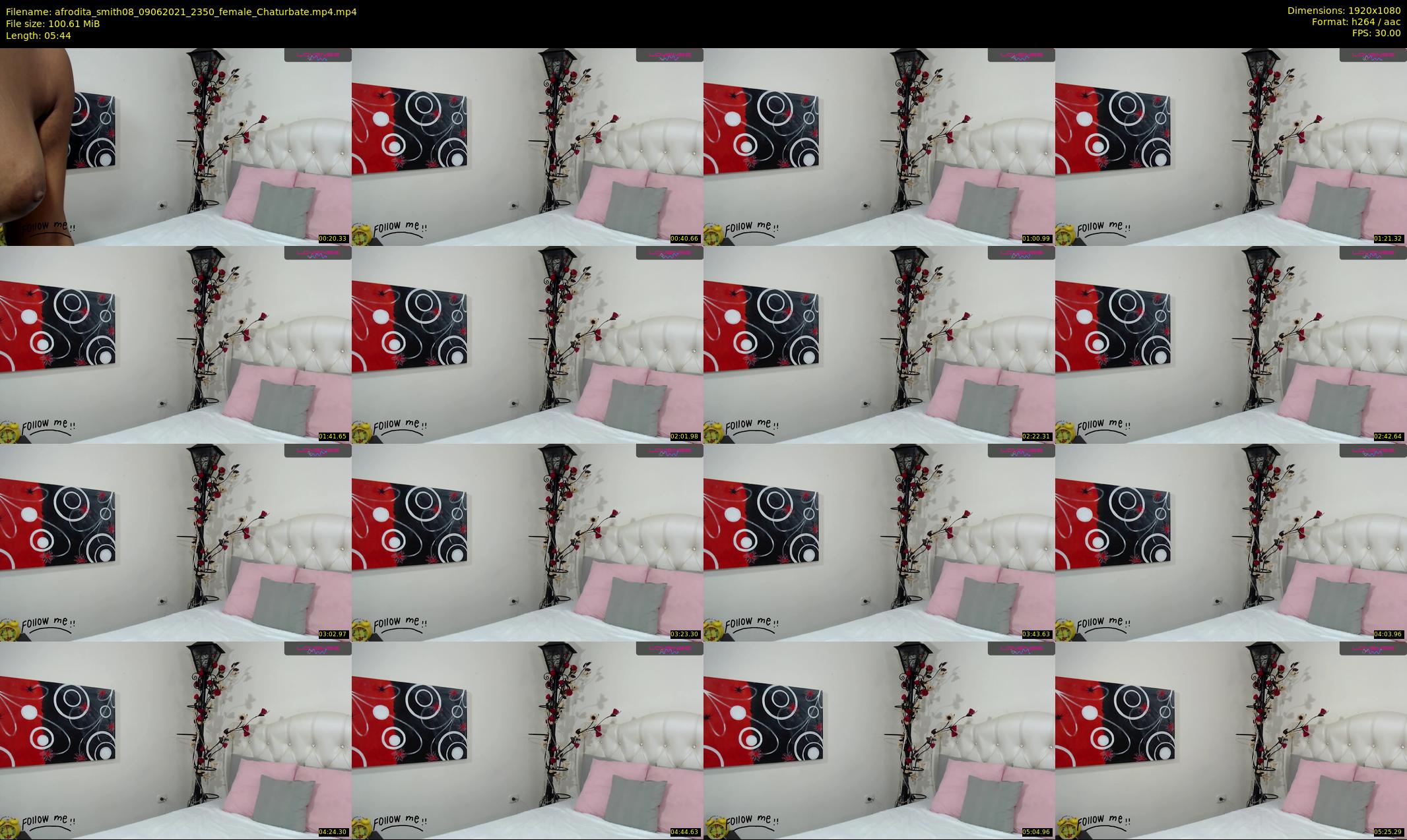 afrodita_smith08 — 6 minute Chaturbate female cam show recording, 1080p, Jun 9, 2021