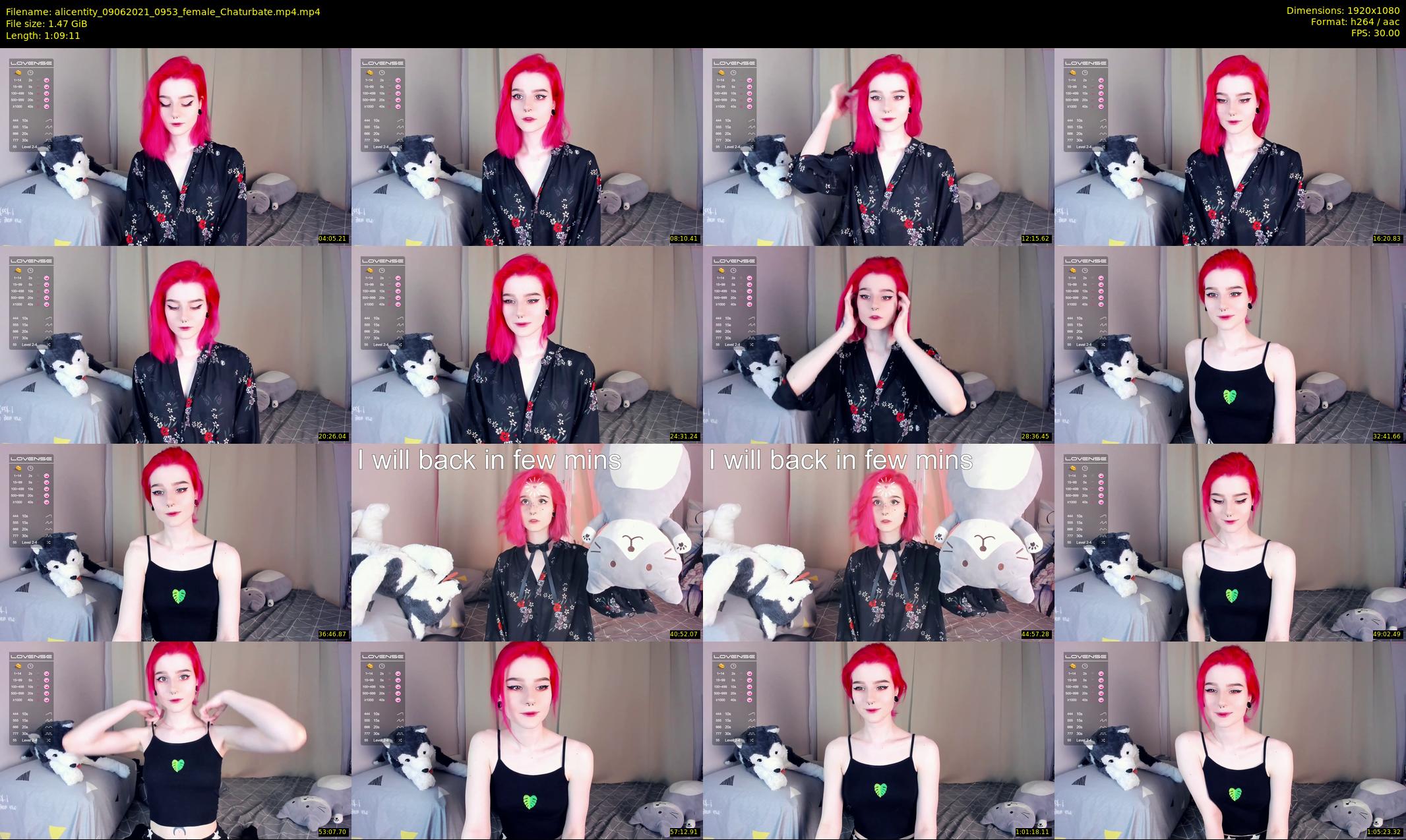 alicentity — 70 minute Chaturbate female cam show recording, 1080p, Jun 9, 2021