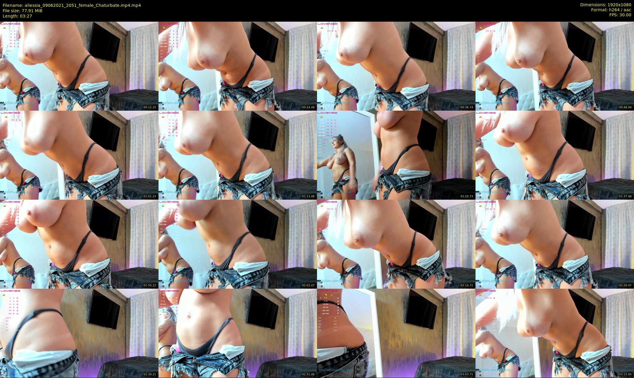aliessia — 4 minute Chaturbate female cam show recording, 1080p, Jun 9, 2021