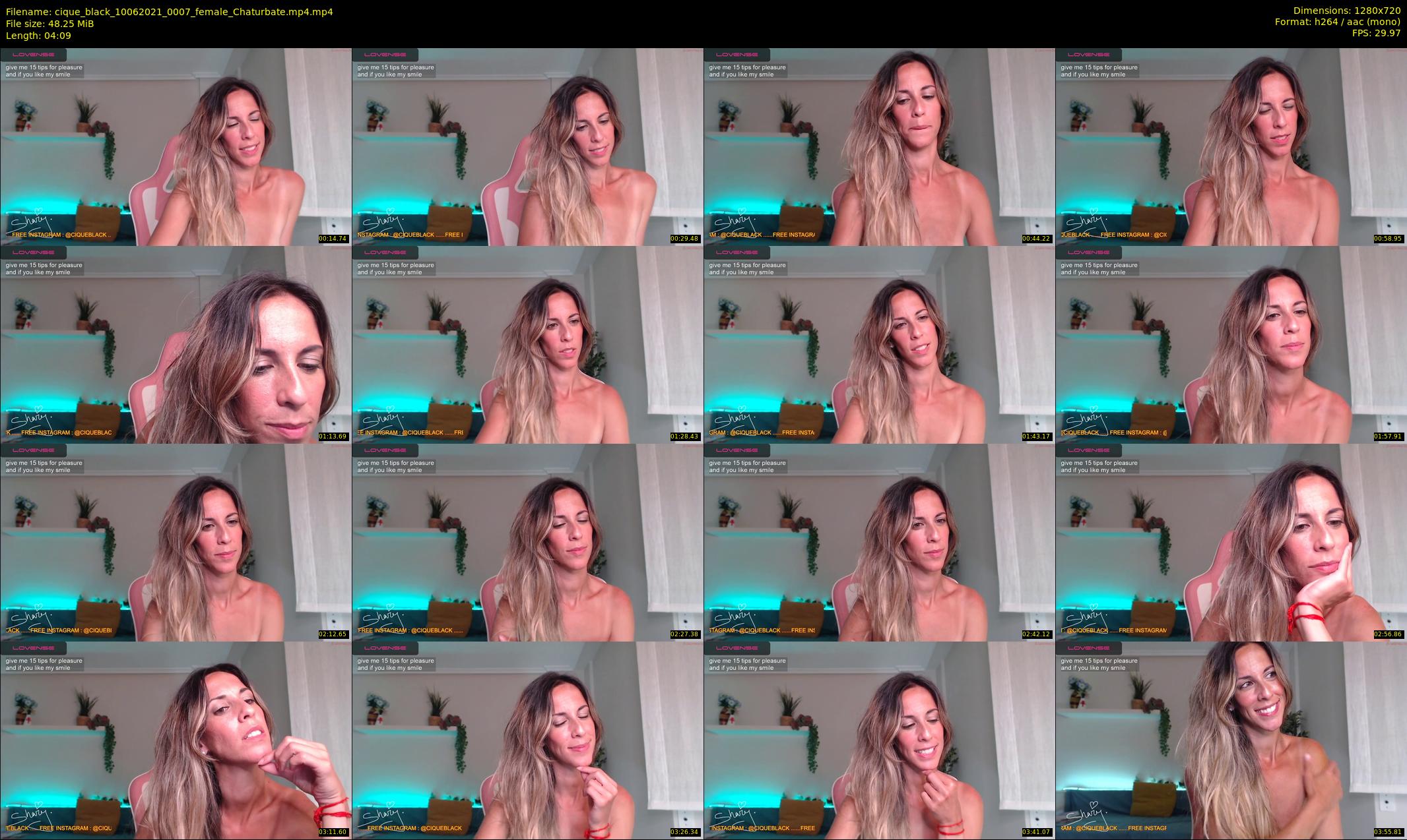 cique_black — 5 minute Chaturbate female cam show recording, 720p, Jun 10, 2021