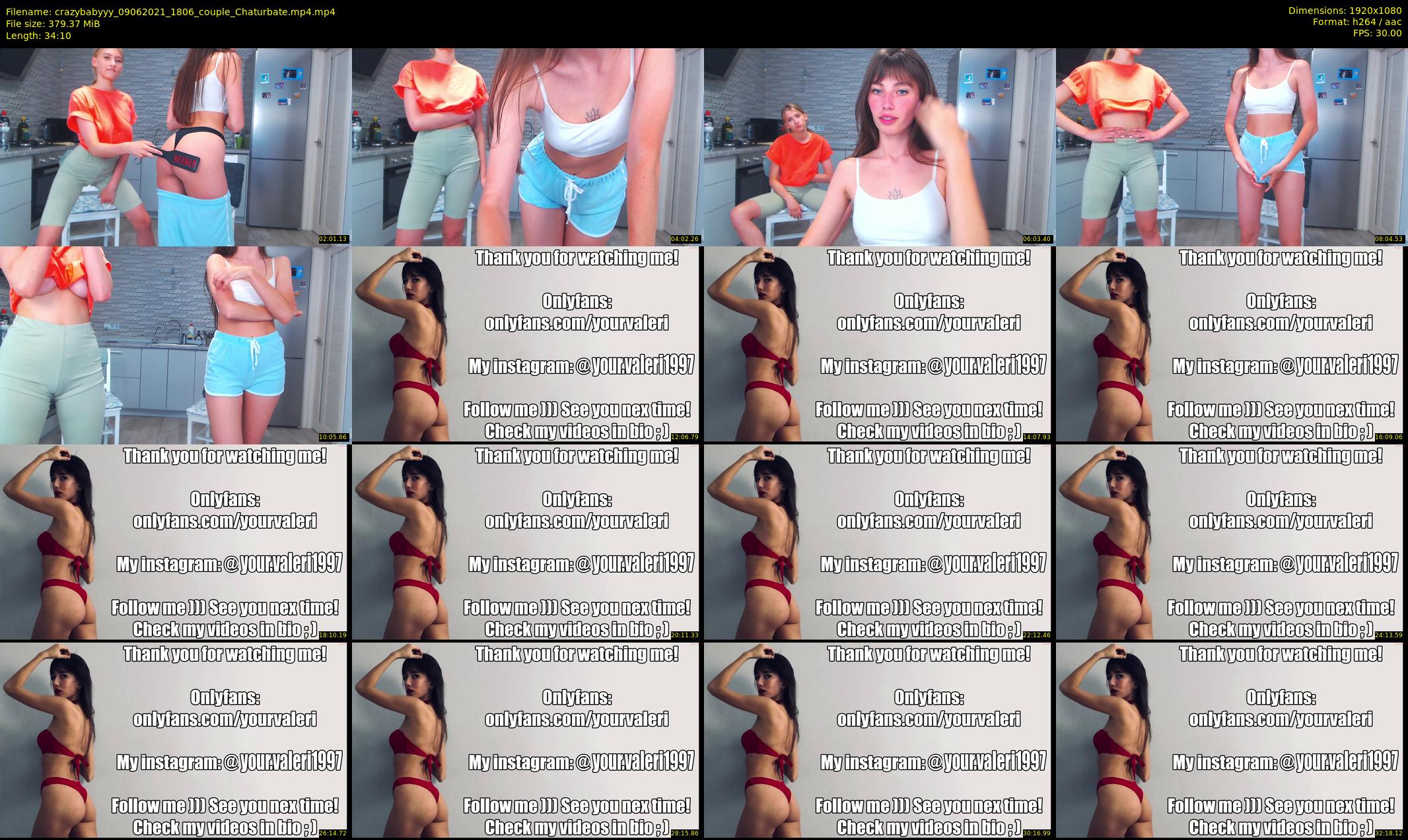 crazybabyyy — 35 minute Chaturbate couple cam show recording, 1080p, Jun 9, 2021