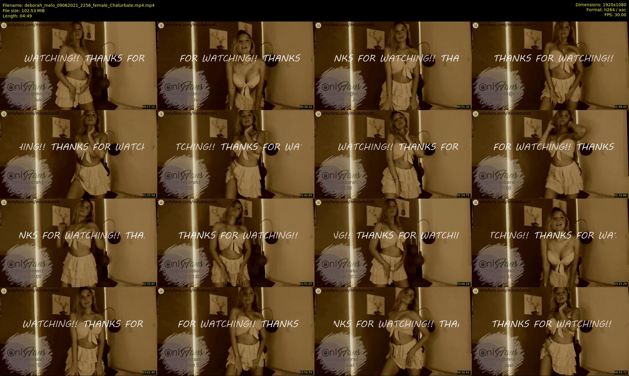 deborah_melo — 5 minute Chaturbate female cam show recording, 1080p, Jun 9, 2021