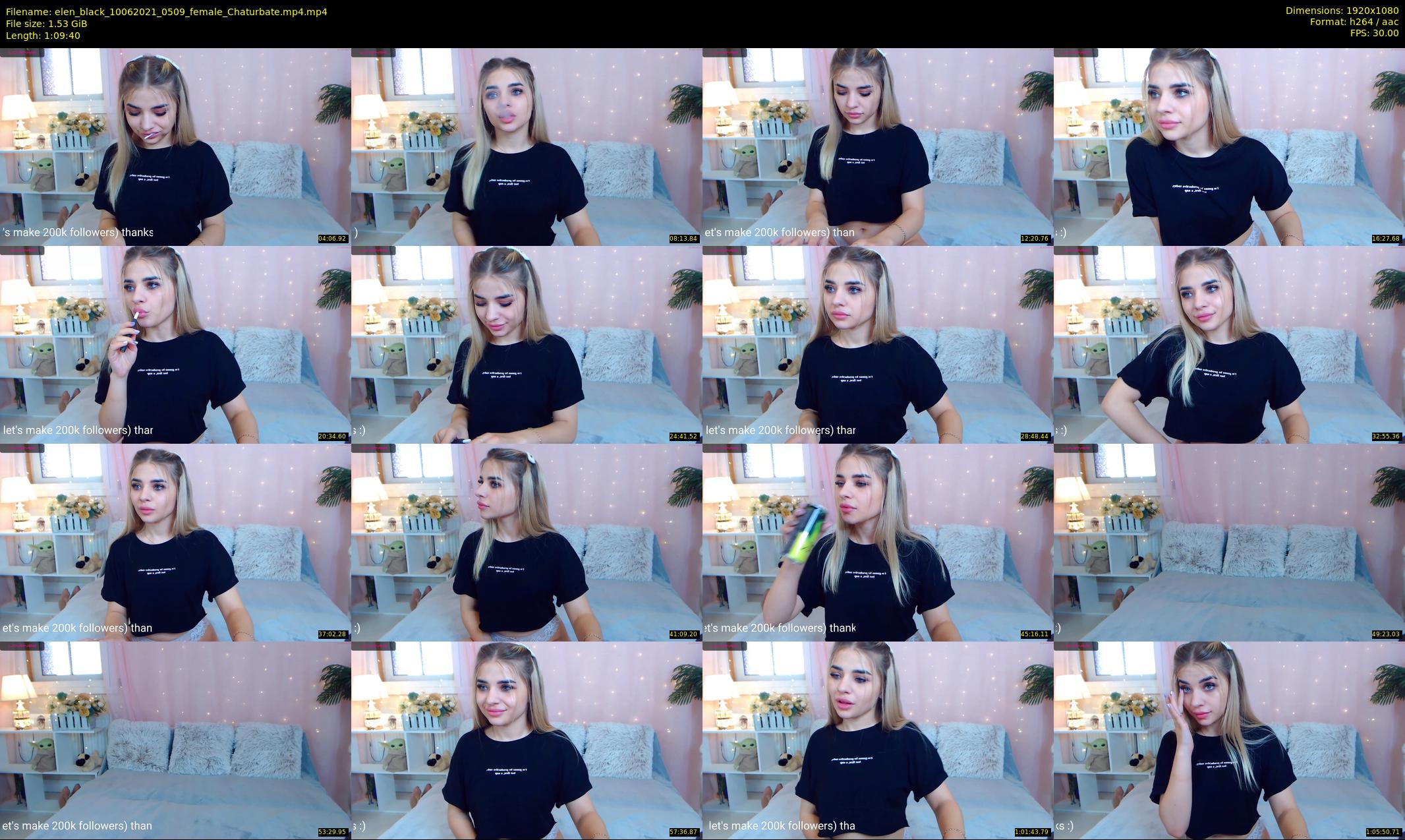 elen_black — 70 minute Chaturbate female cam show recording, 1080p, Jun 10, 2021