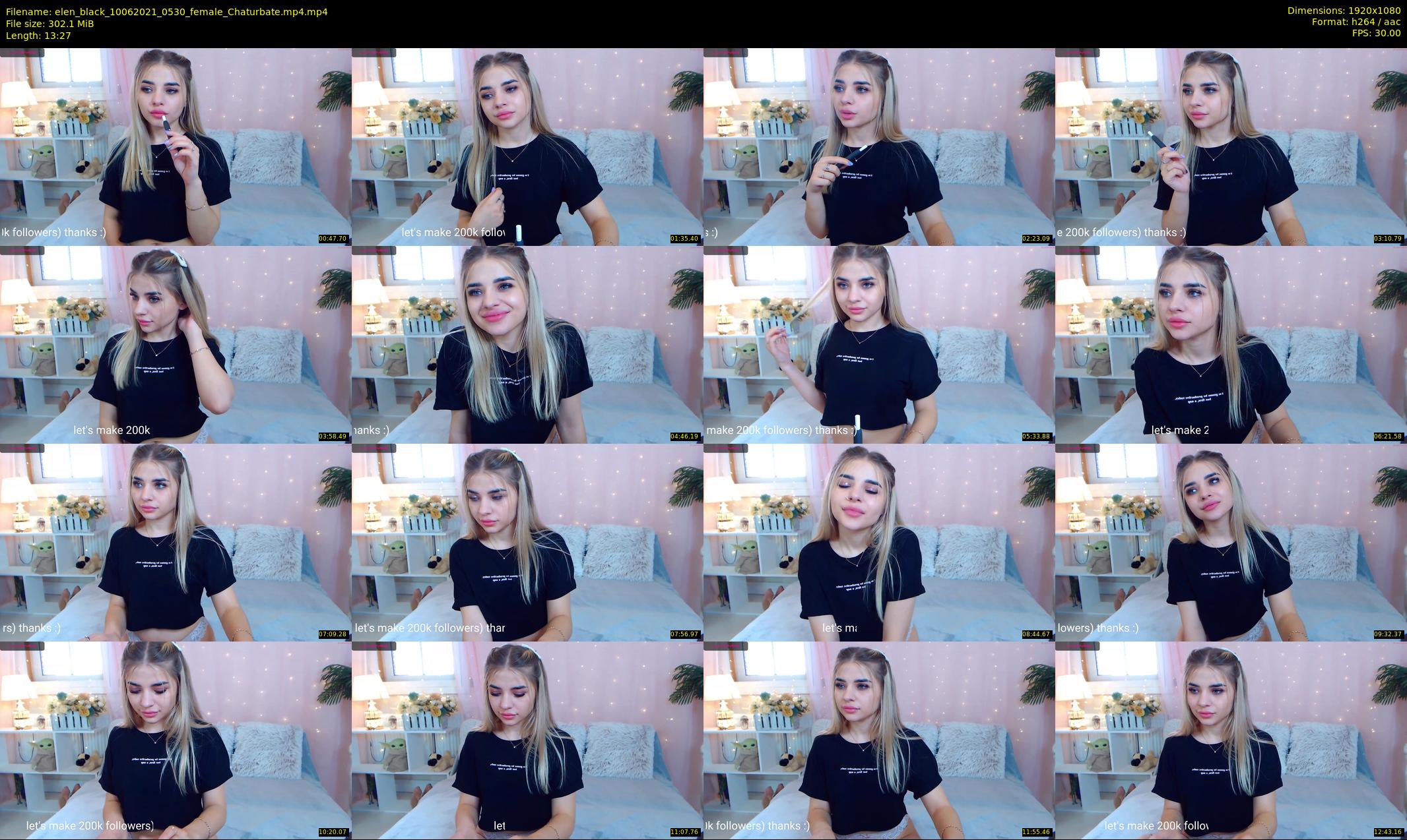 elen_black — 14 minute Chaturbate female cam show recording, 1080p, Jun 10, 2021