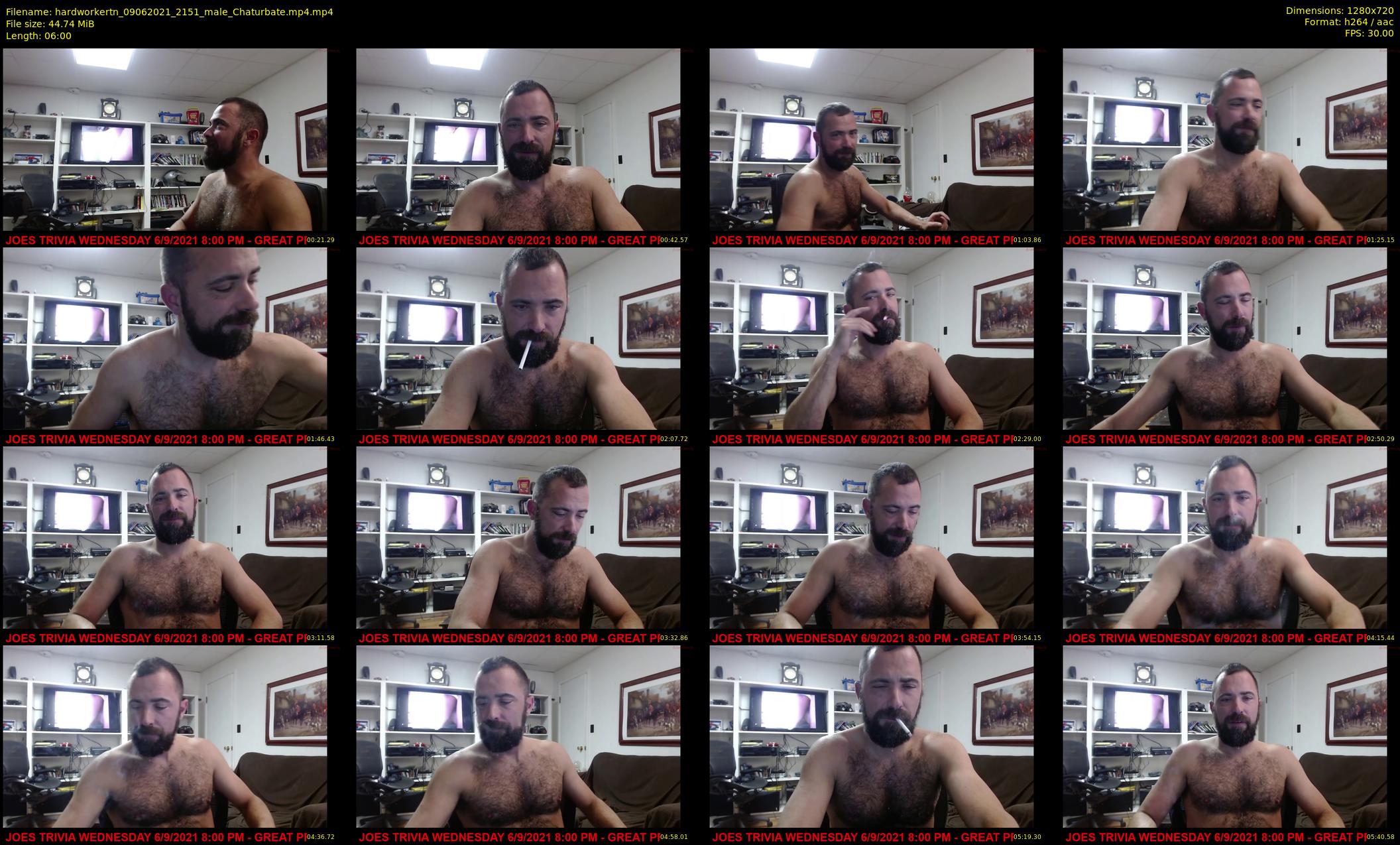 hardworkertn — 6 minute Chaturbate male cam show recording, 720p, Jun 9, 2021