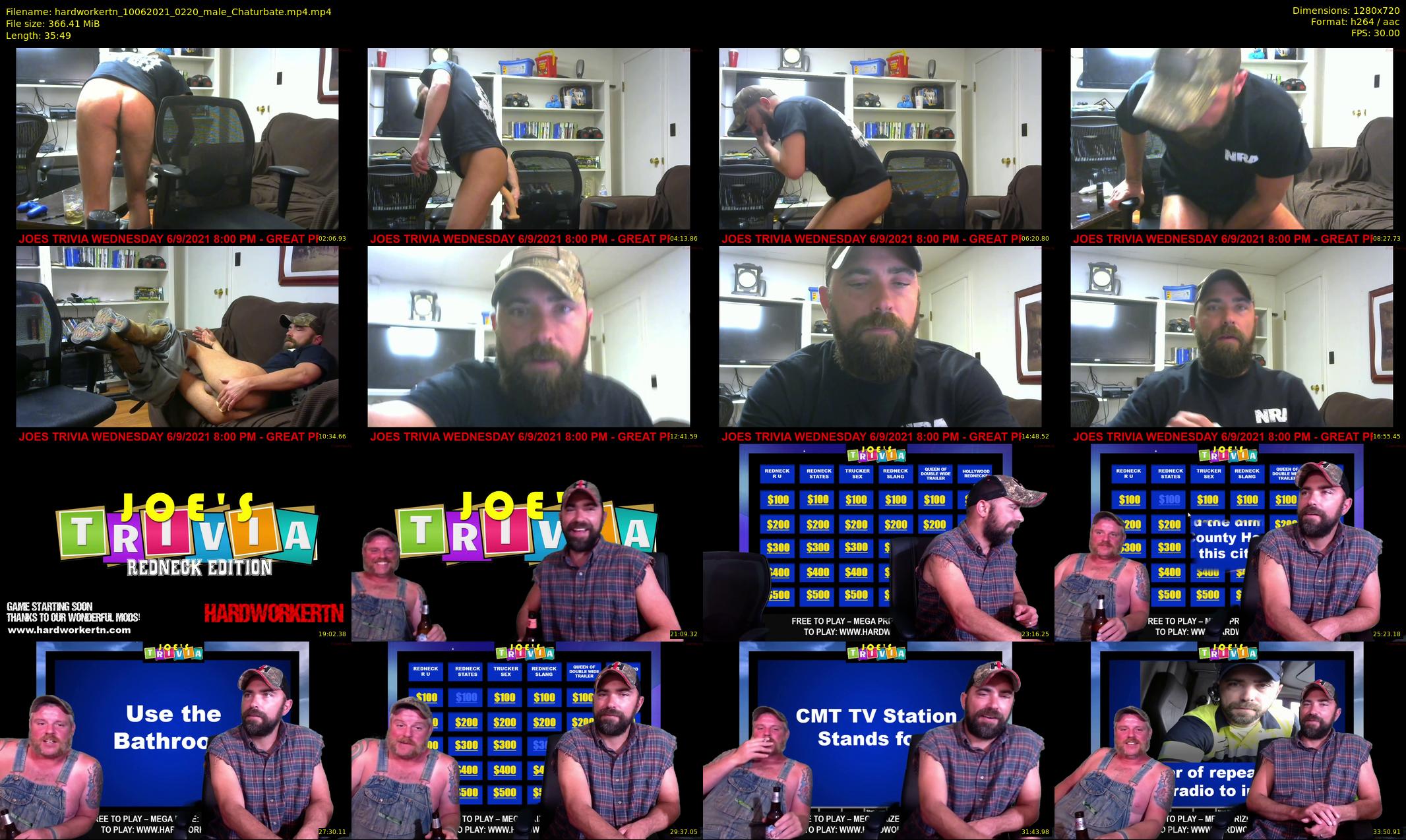 hardworkertn — 36 minute Chaturbate male cam show recording, 720p, Jun 10, 2021