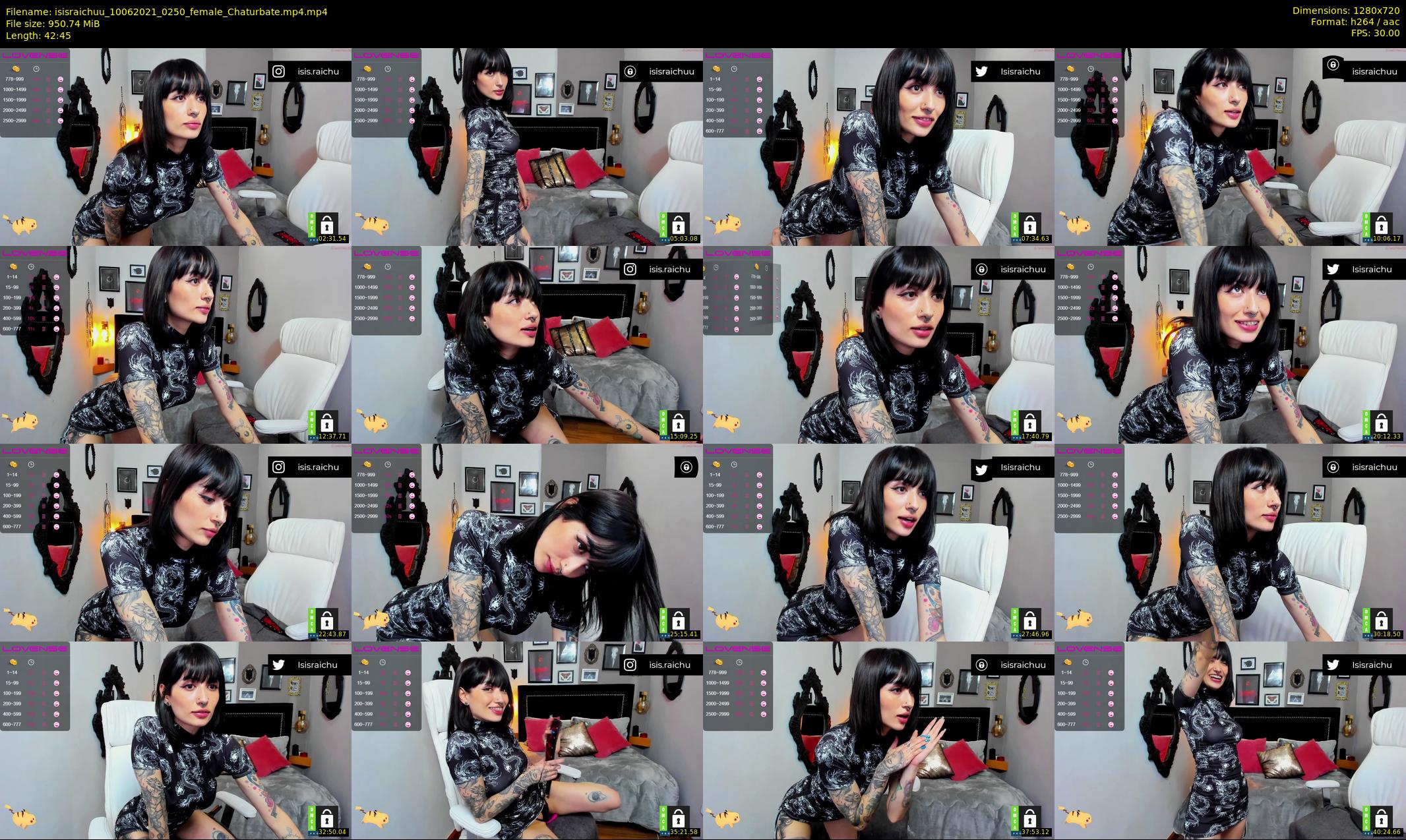 isisraichuu — 43 minute Chaturbate female cam show recording, 720p, Jun 10, 2021