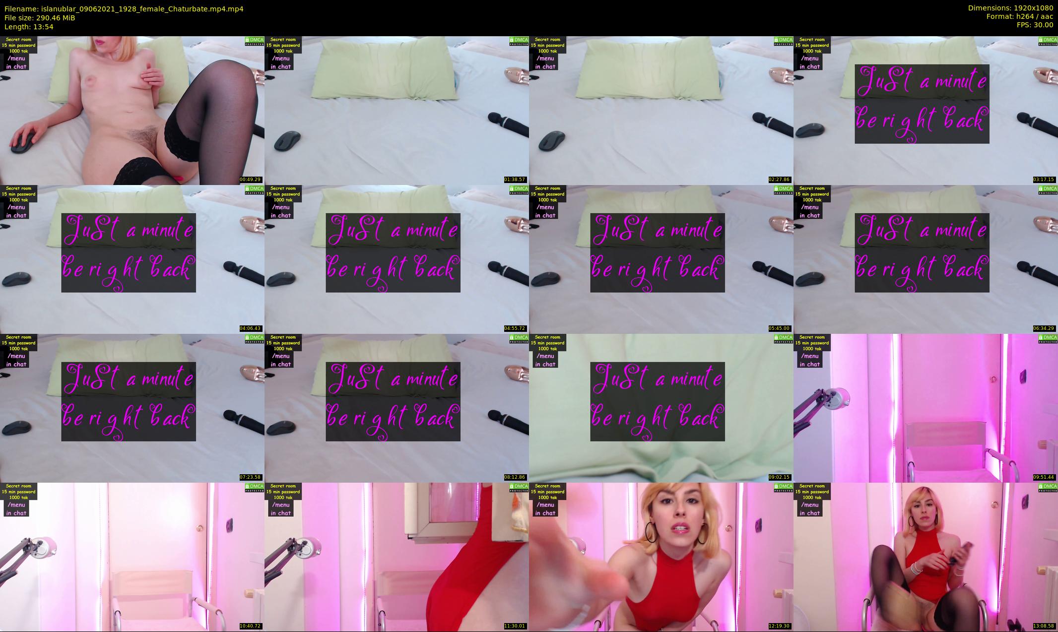 islanublar — 14 minute Chaturbate female cam show recording, 1080p, Jun 9, 2021