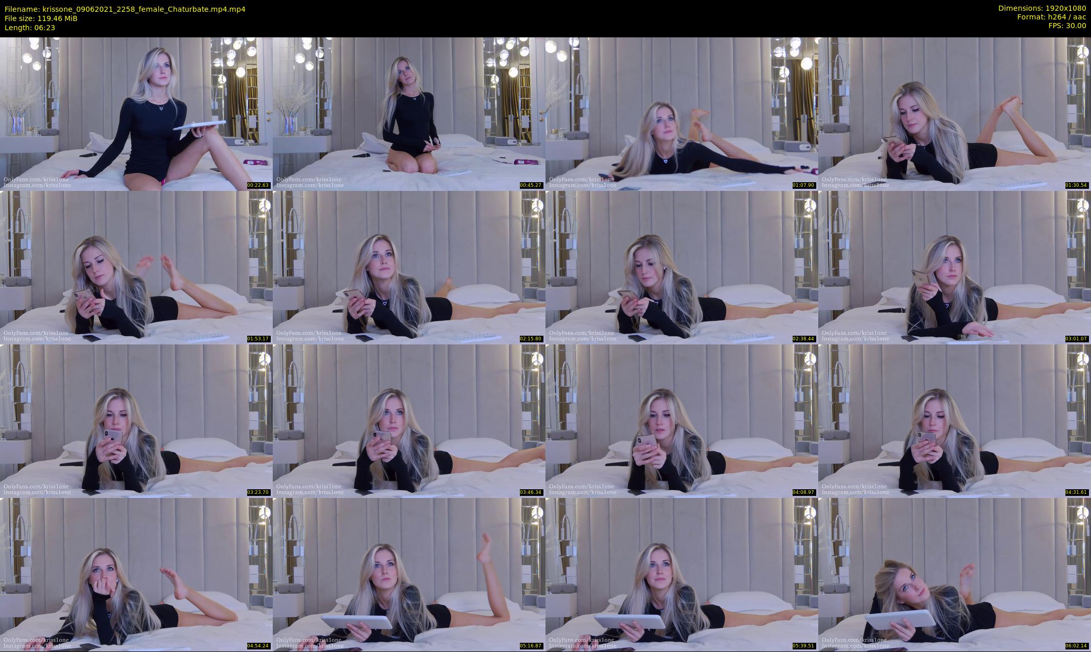 krissone — 7 minute Chaturbate female cam show recording, 1080p, Jun 9, 2021